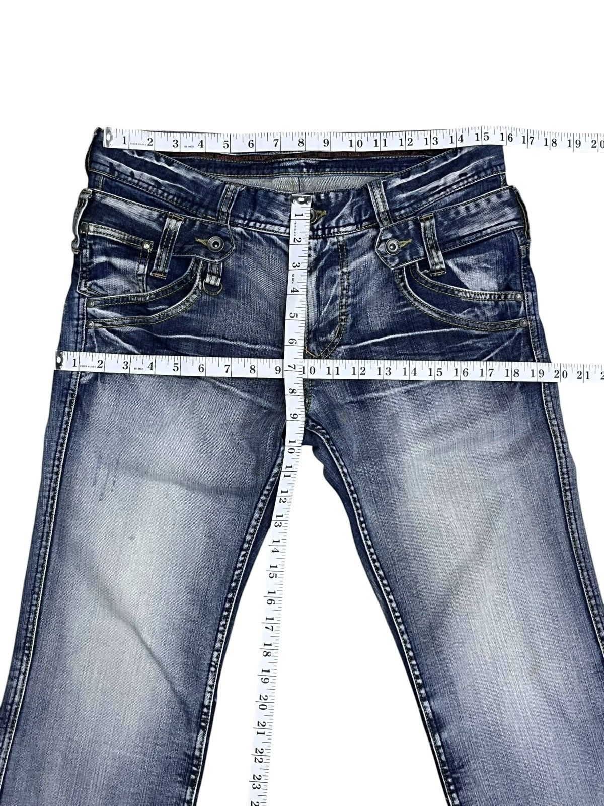 Nicole Club 🔥Vtg Nicole Club For Men Archival Double Waist Flare Denim Size US 31 - 14 Thumbnail