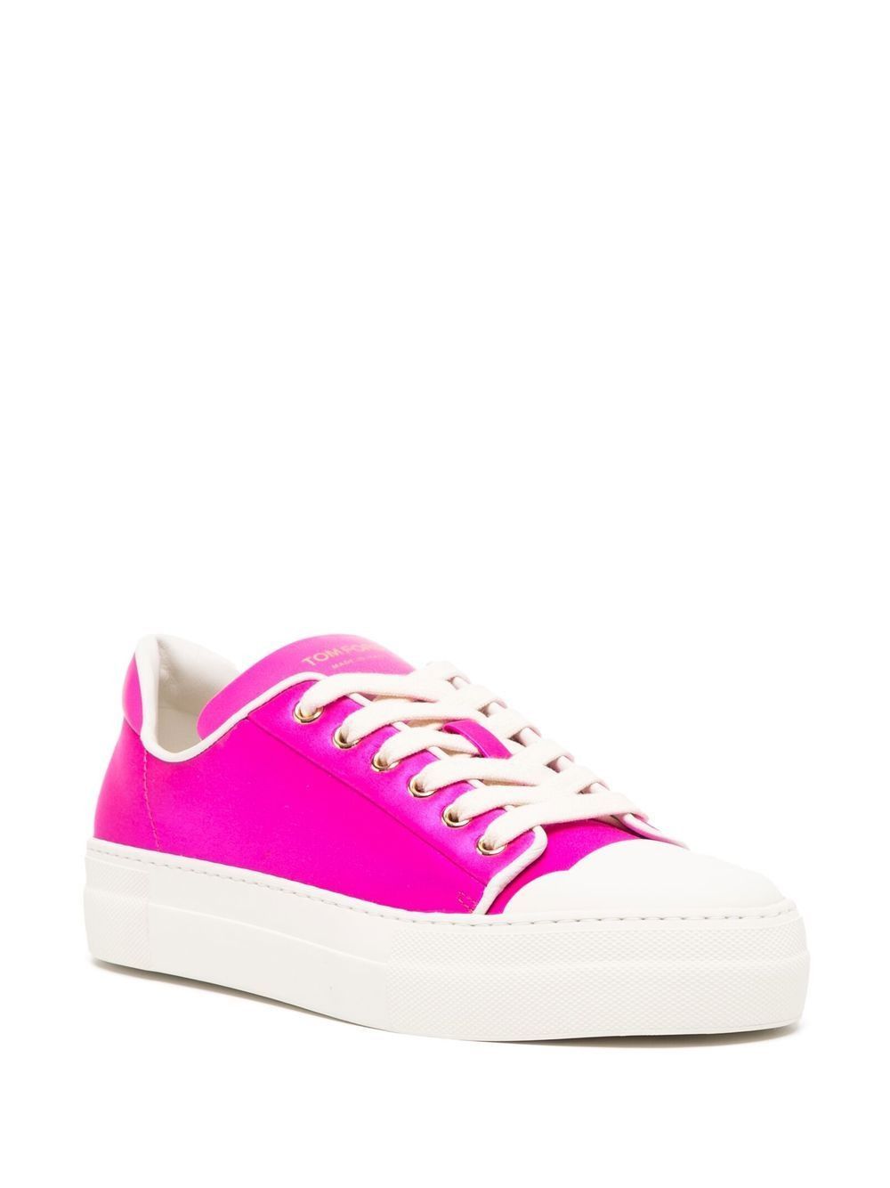 Tom Ford o1w1db11224 W2878T Low-Top Sneakers in Fuchsia Size US 8.5 / IT 38.5 - 2 Thumbnail