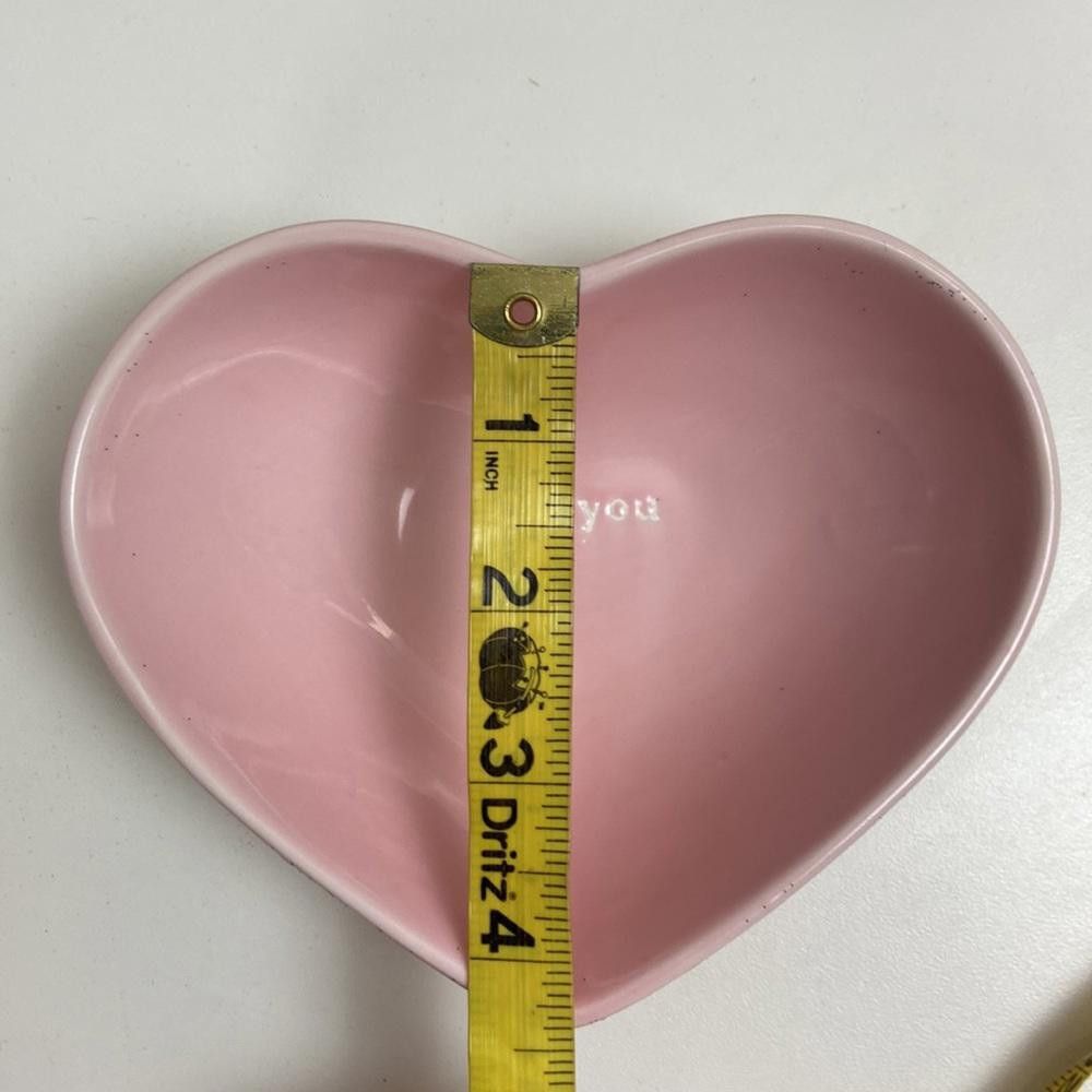 Designer Heart Shaped Ceramic Bowls Set of 2 Size ONE SIZE - 5 Thumbnail