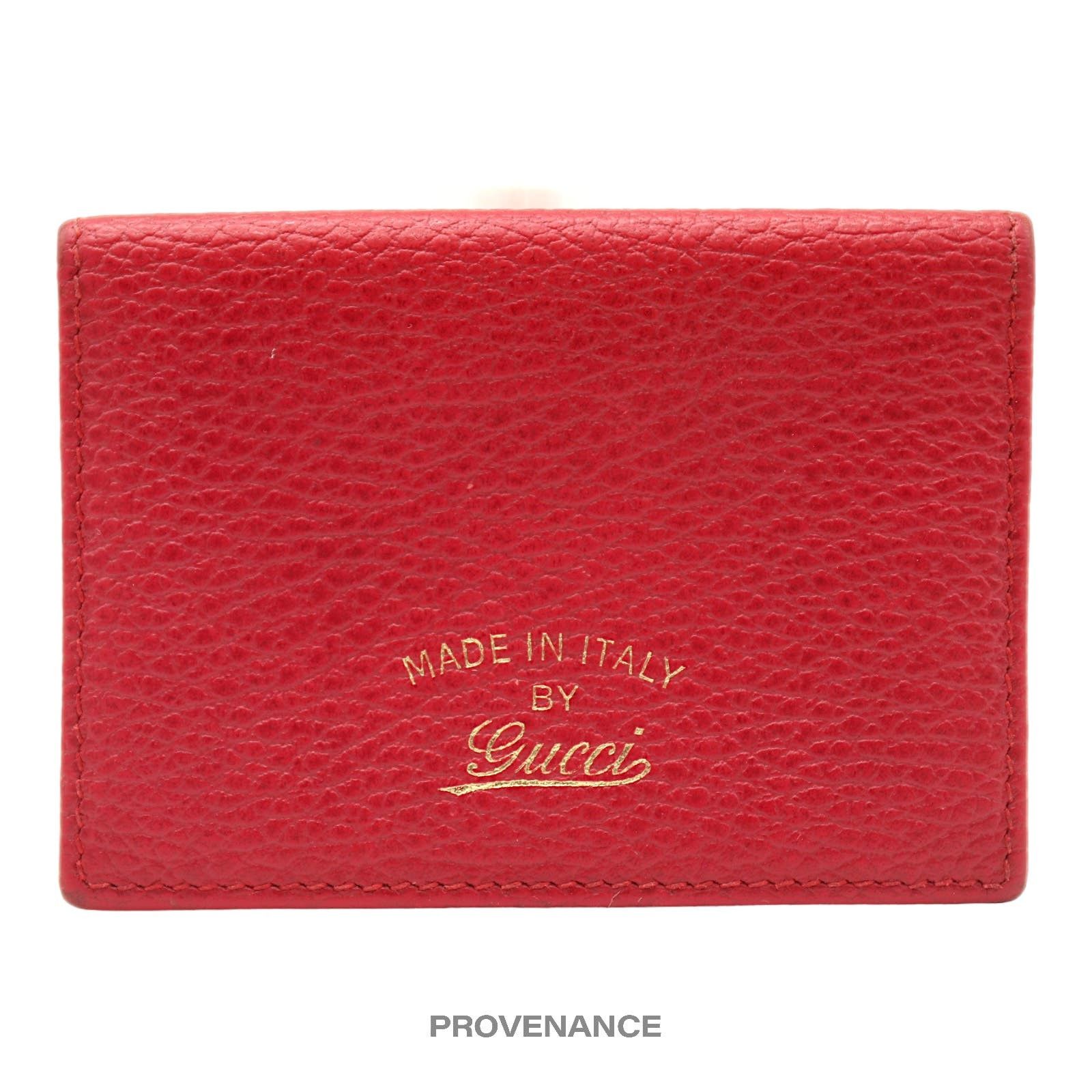 image of Gucci Made In Italy Pocket Organizer Wallet - Red Leather, Women's