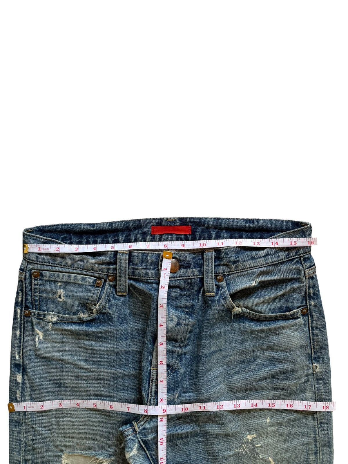 Japanese Brand Vintage Japanese Brand Faded Wash Ripped Loose Jeans Size US 32 / EU 48 - 12 Thumbnail