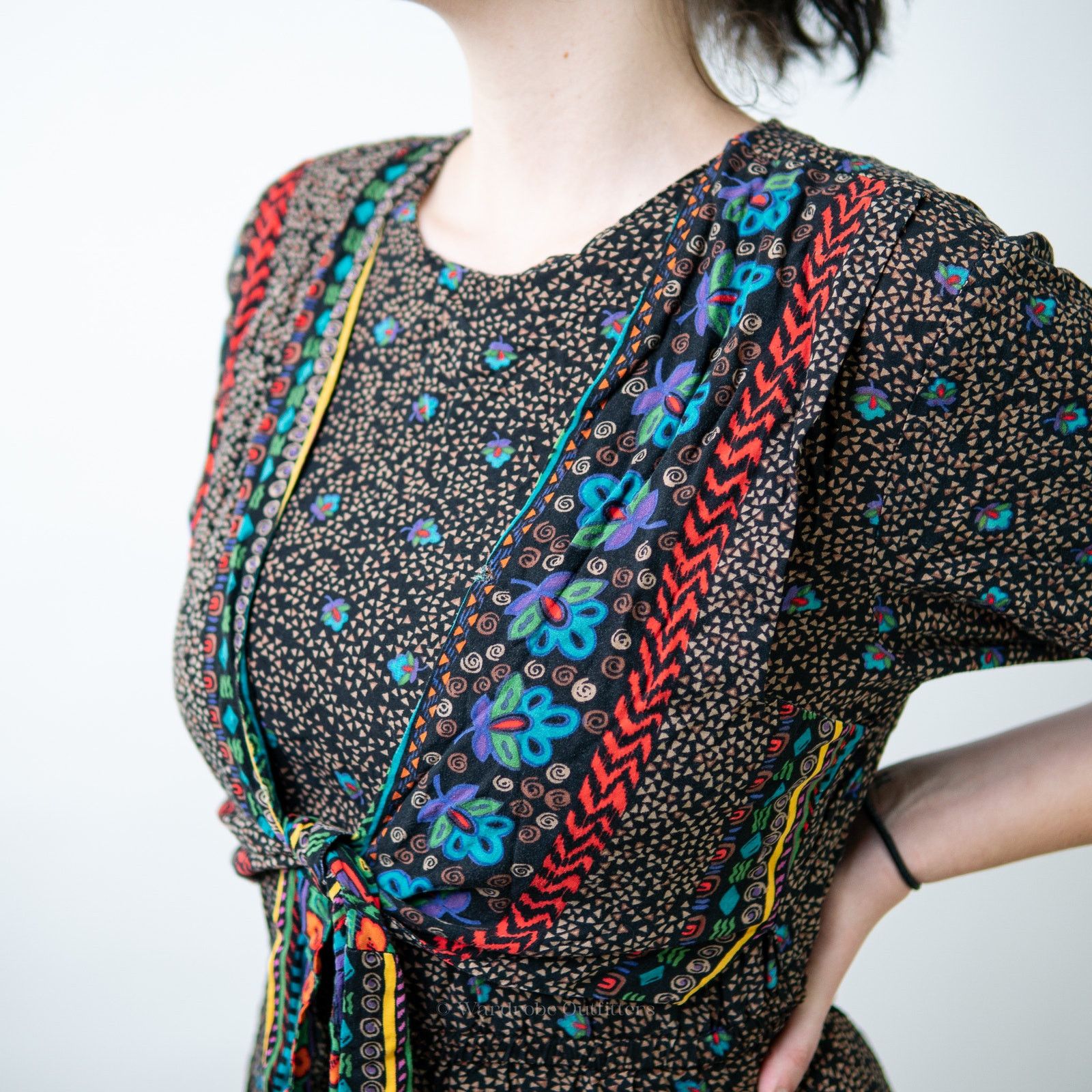 Vintage Vintage 90s Boho Cottagecore Romper Dress - M Size 30" / US 8 / IT 44 - 8 Thumbnail