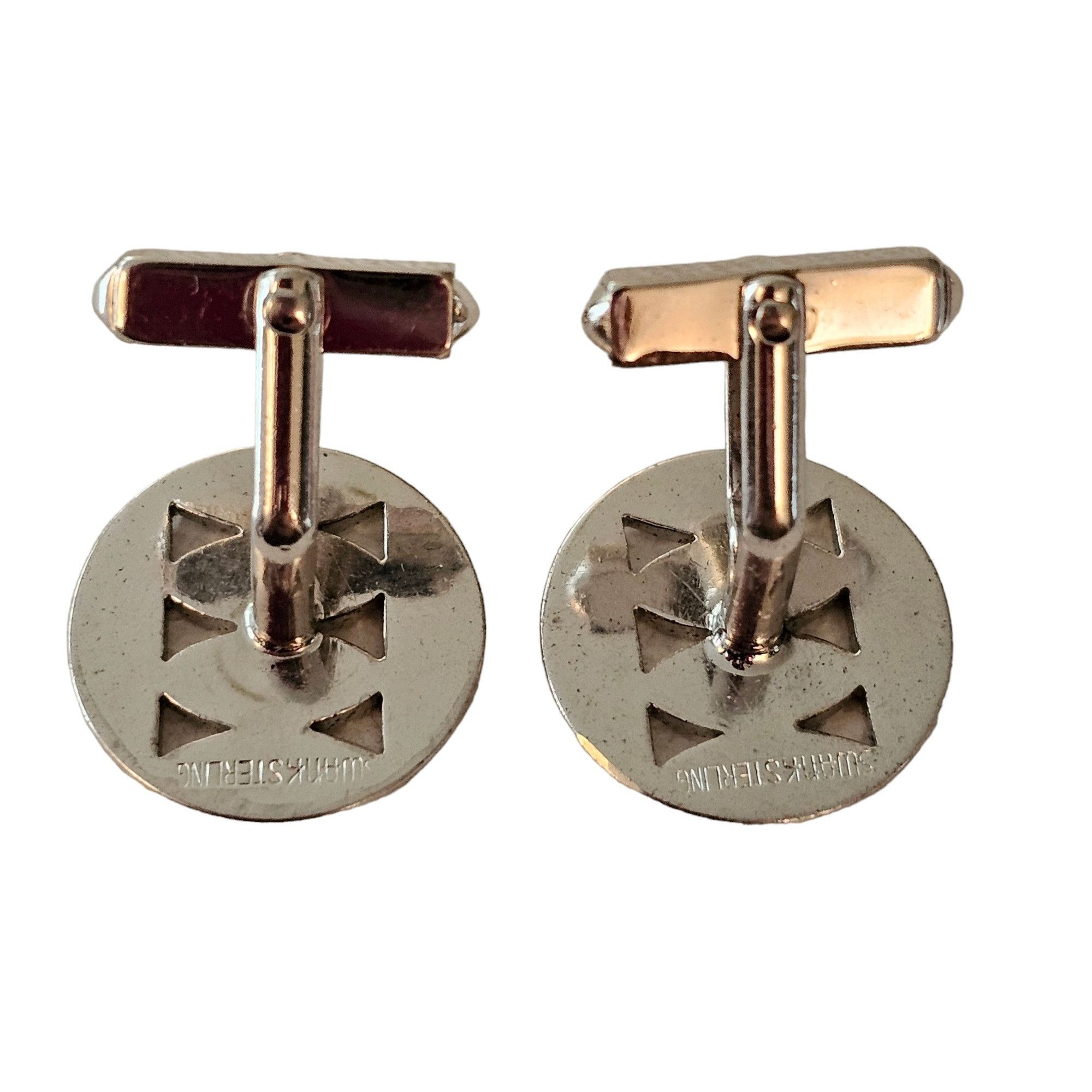 Other Swank Sterling Silver Round Cufflinks. Signed L115 Size ONE SIZE - 7 Thumbnail