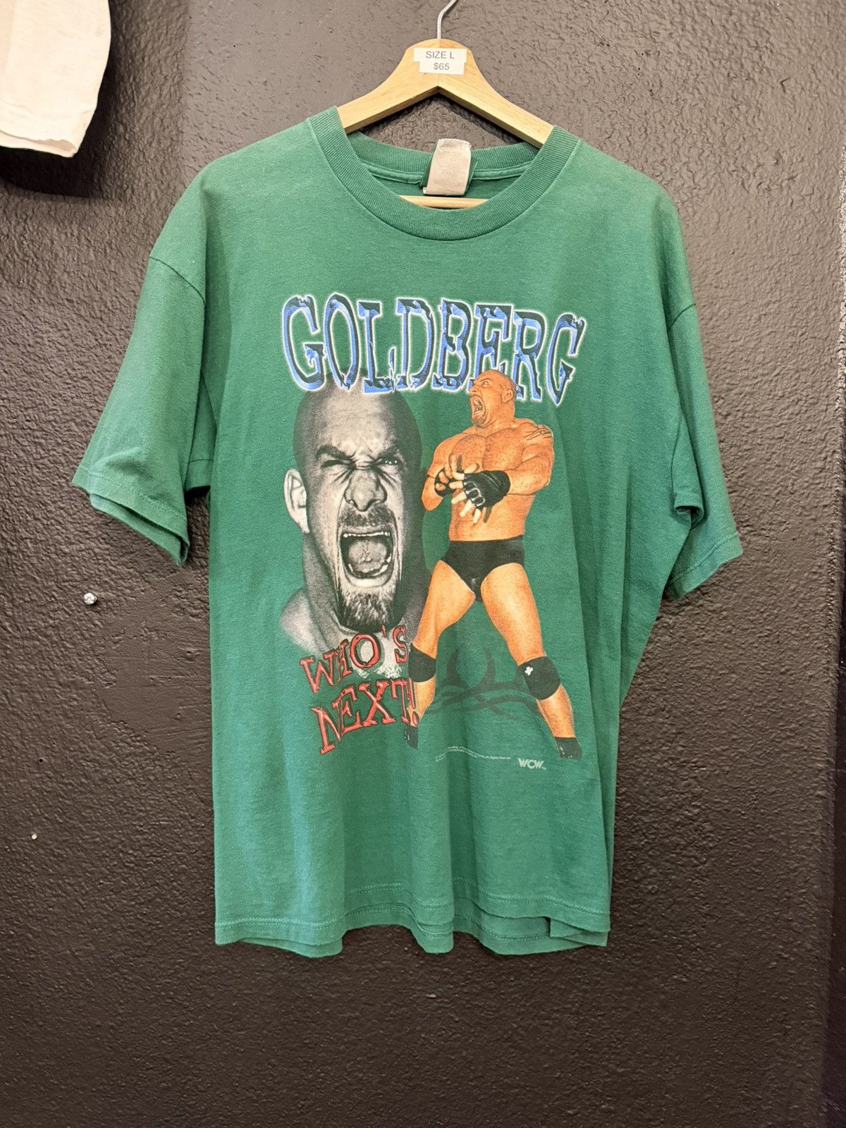 Vintage Vintage Goldberg WWE T shirt Size US L / EU 52-54 / 3 - 1 Thumbnail