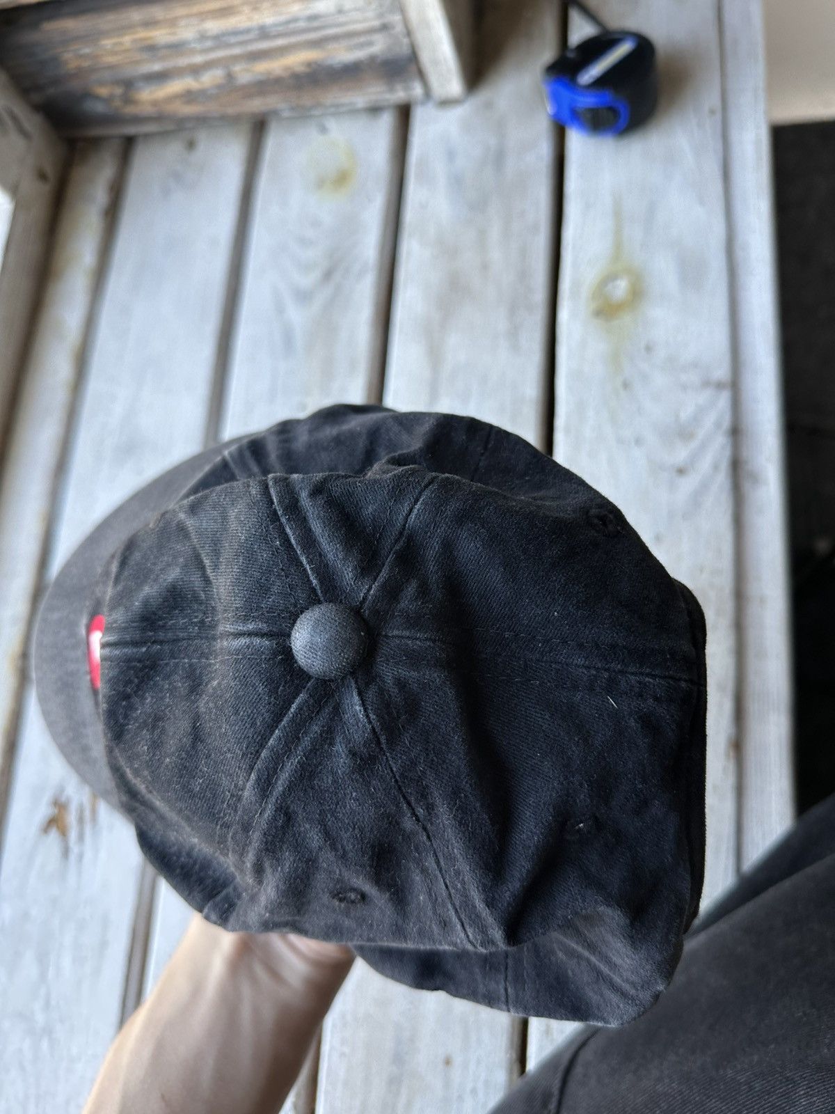 Nike 90s 🚨NIKE SWOOSH RARE Black SnapBack baseball cap hat Size ONE SIZE - 6 Thumbnail