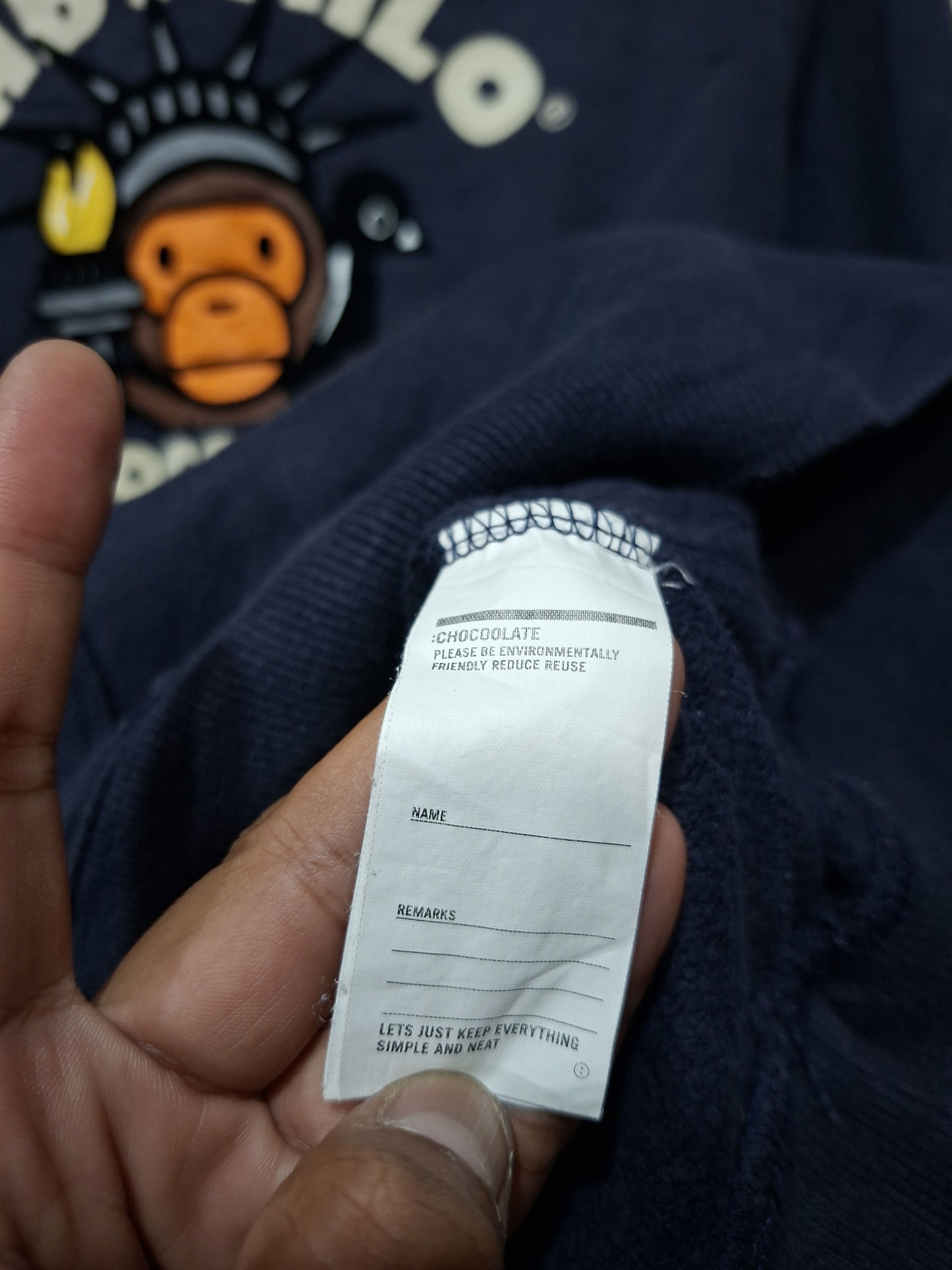 Bape × Chocolate BAPE X CHOCOLATE BABY MILO AW 2011 STATUE OF LIBERTY HOODIE Size US XS / EU 42 / 0 - 9 Thumbnail