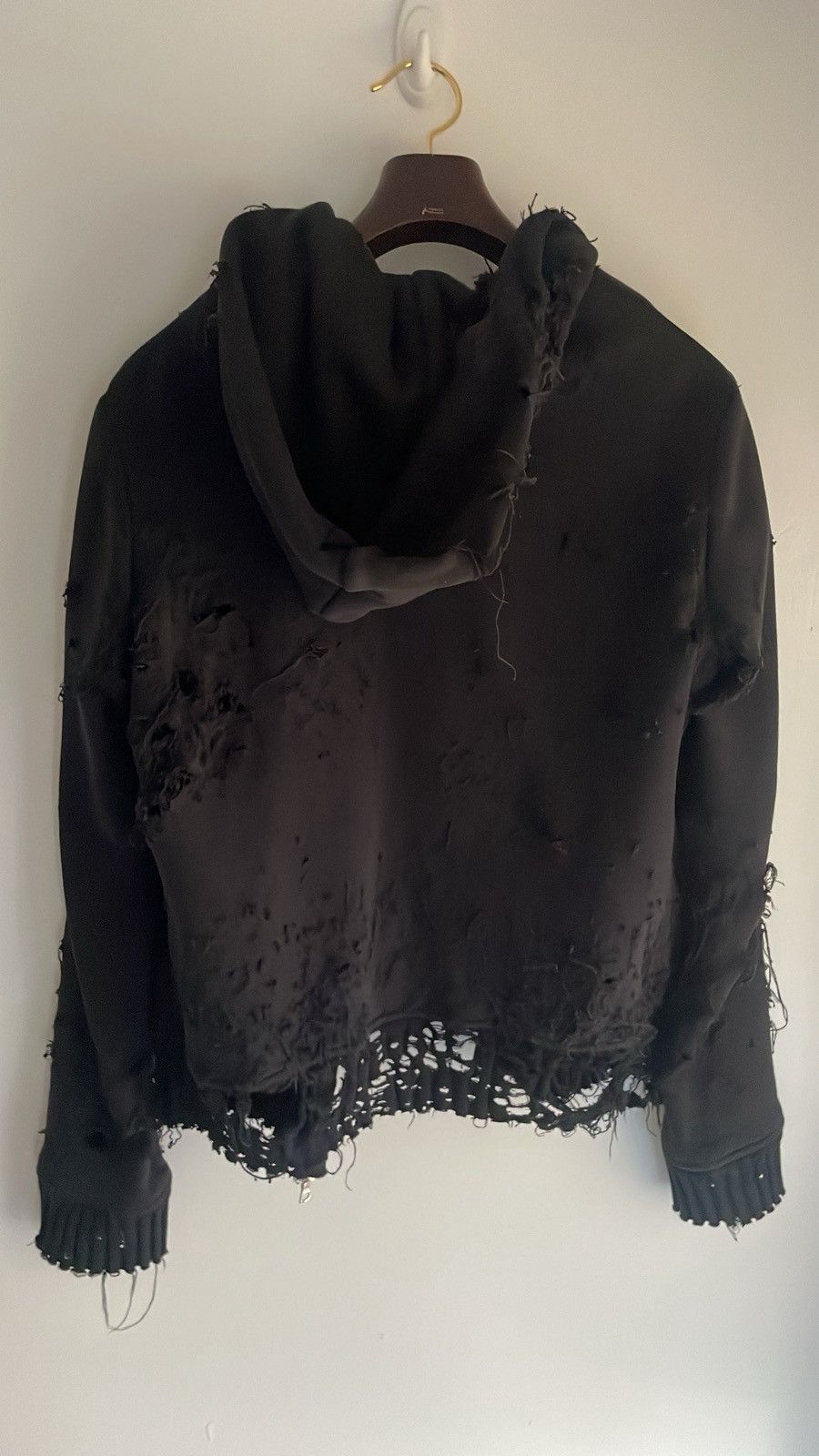 Amiri Shotgun Distressed THRASHED Cashmere Hoodie Size US M / EU 48-50 / 2 - 3 Thumbnail