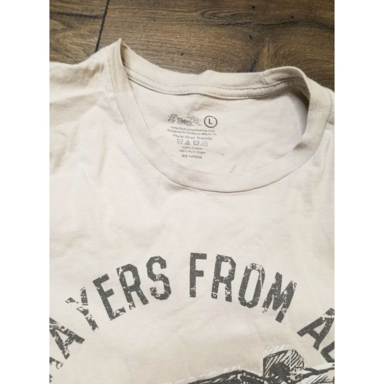 Vintage Fly Supply Mens L T Shirt Angel Prayers From Above Missile Rap Size US L / EU 52-54 / 3 - 2 Thumbnail