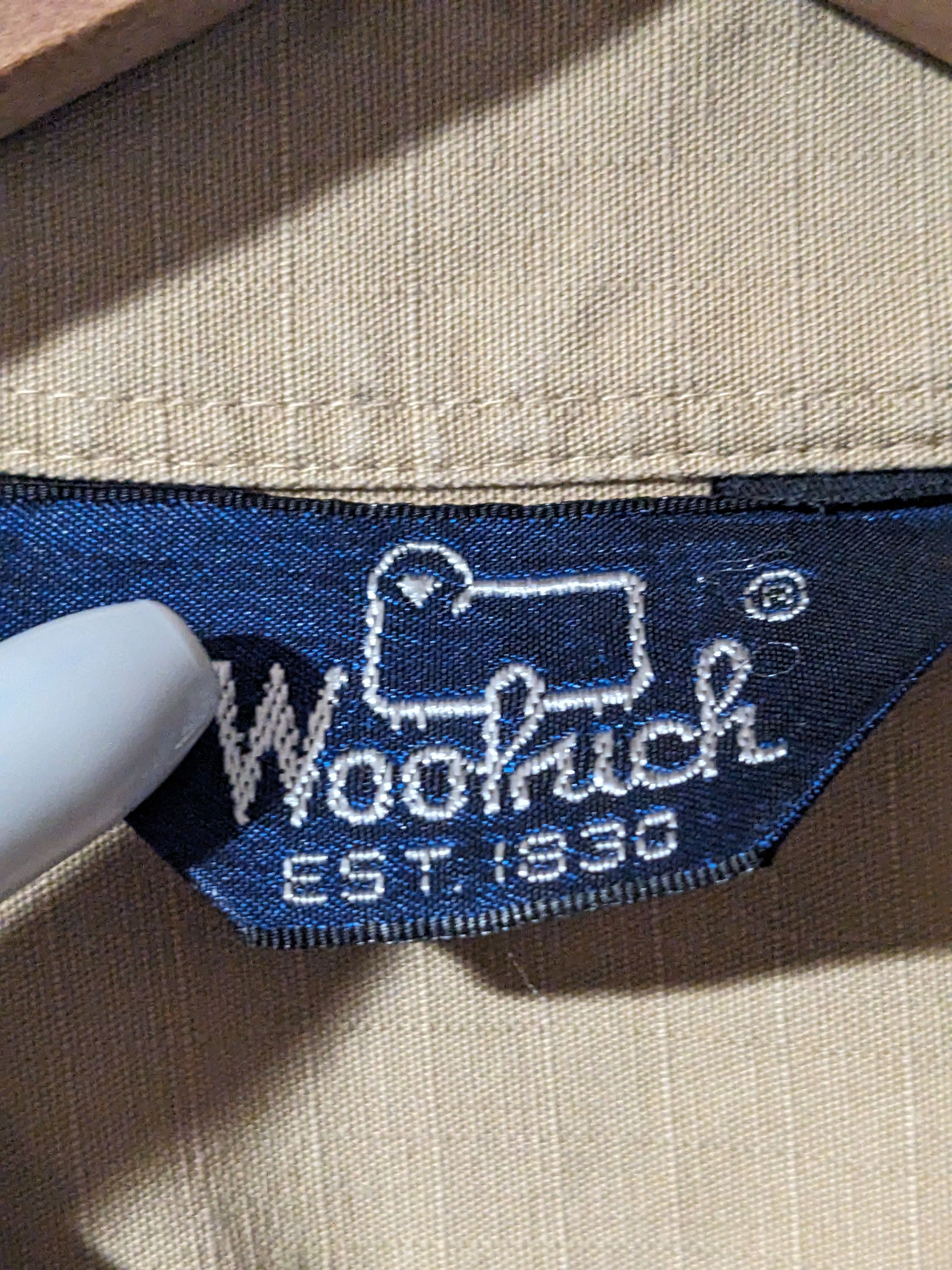 Vintage × Woolrich Woolen Mills Vintage Y2K WoolRich Mens Tan Medium Button Up Shirt Size US M / EU 48-50 / 2 - 2 Thumbnail