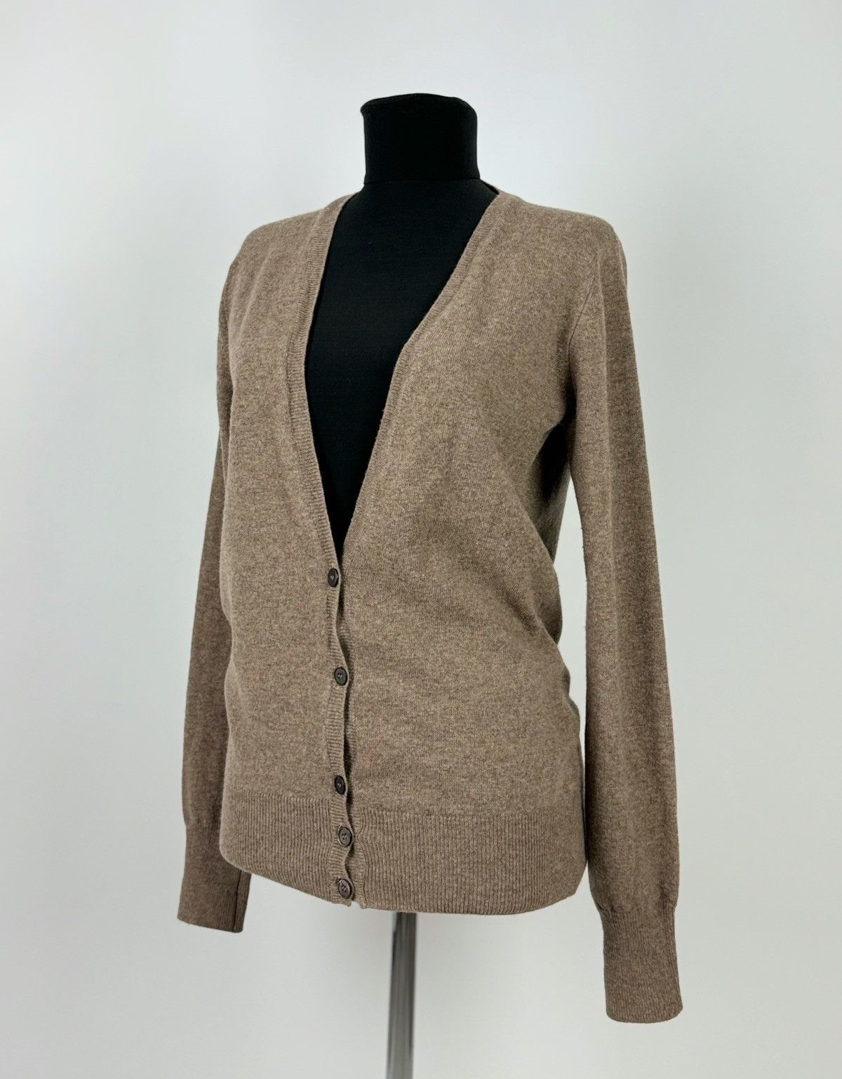 Roberto Collina Roberto Collina Brown Wool Cardigan Sweater Size M / US 6-8 / IT 42-44 - 1 Thumbnail