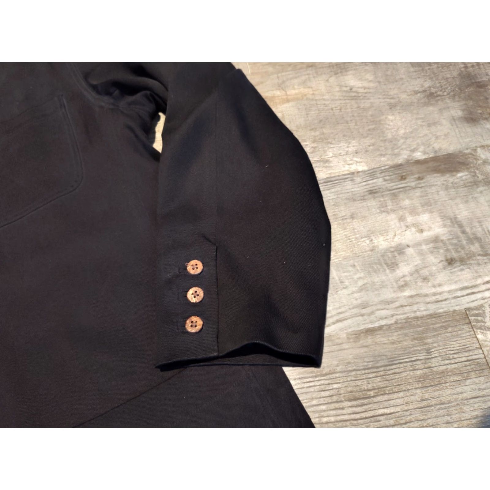 Tommy Bahama Tommy Bahama Silk Blazer Mens Size L Black Unstructured 3-Button Regular Fit Size 42R - 5 Thumbnail