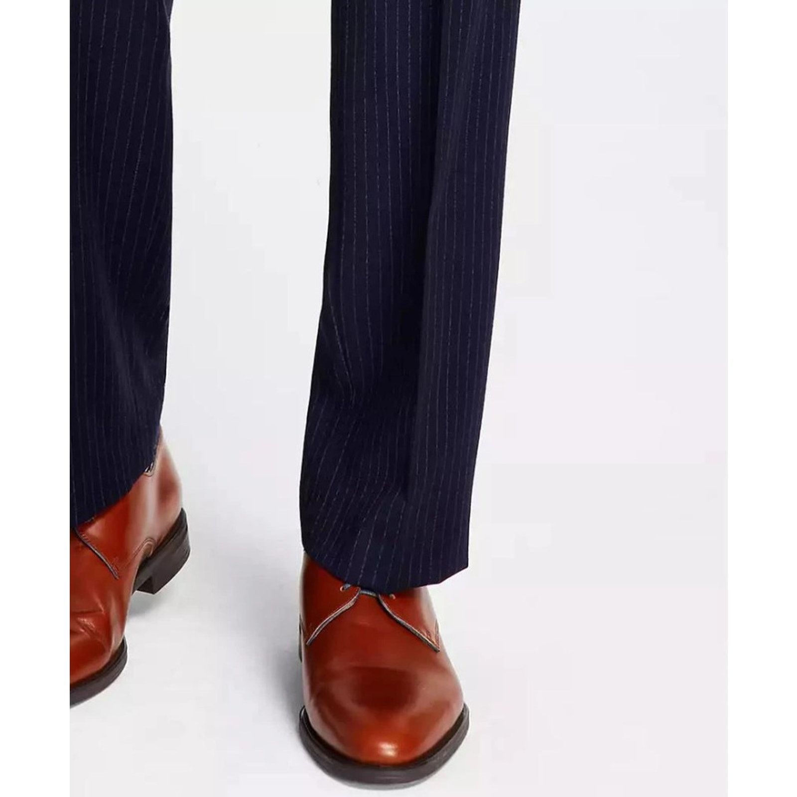 Michael Kors Men's Navy Pinstripe Wool Suit Pants 44x30