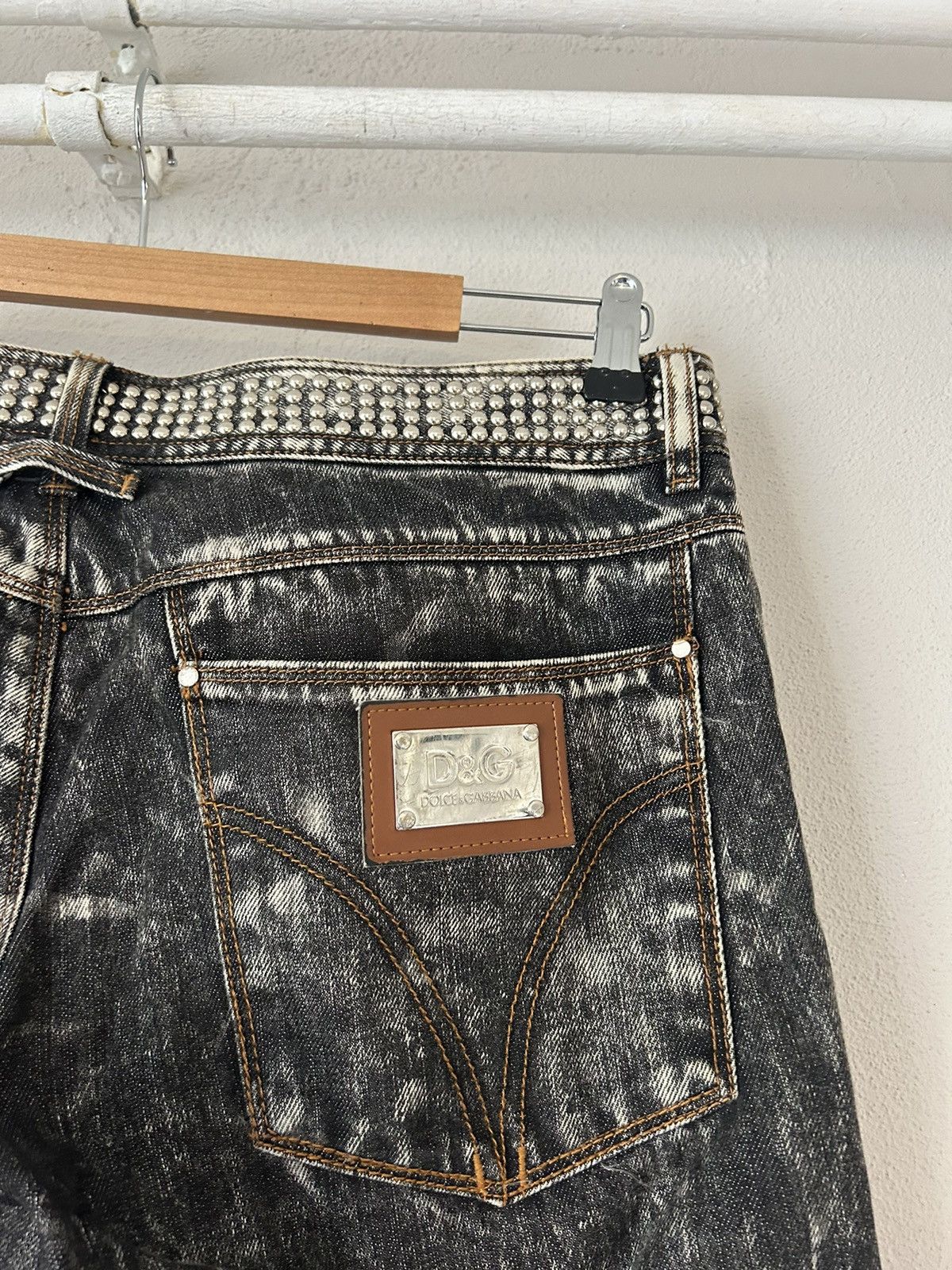 Dolce & Gabbana Punk Studded Acid Wash Jeans Size US 36 / EU 52 - 10 Thumbnail