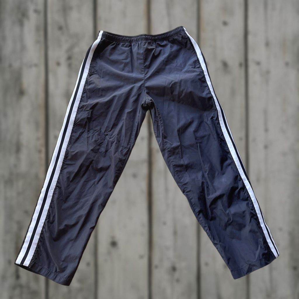 Nike Vintage Nike Pants Mens Large Black Windbreaker Track Elastic Waist Gym Size US 33 - 1 Thumbnail