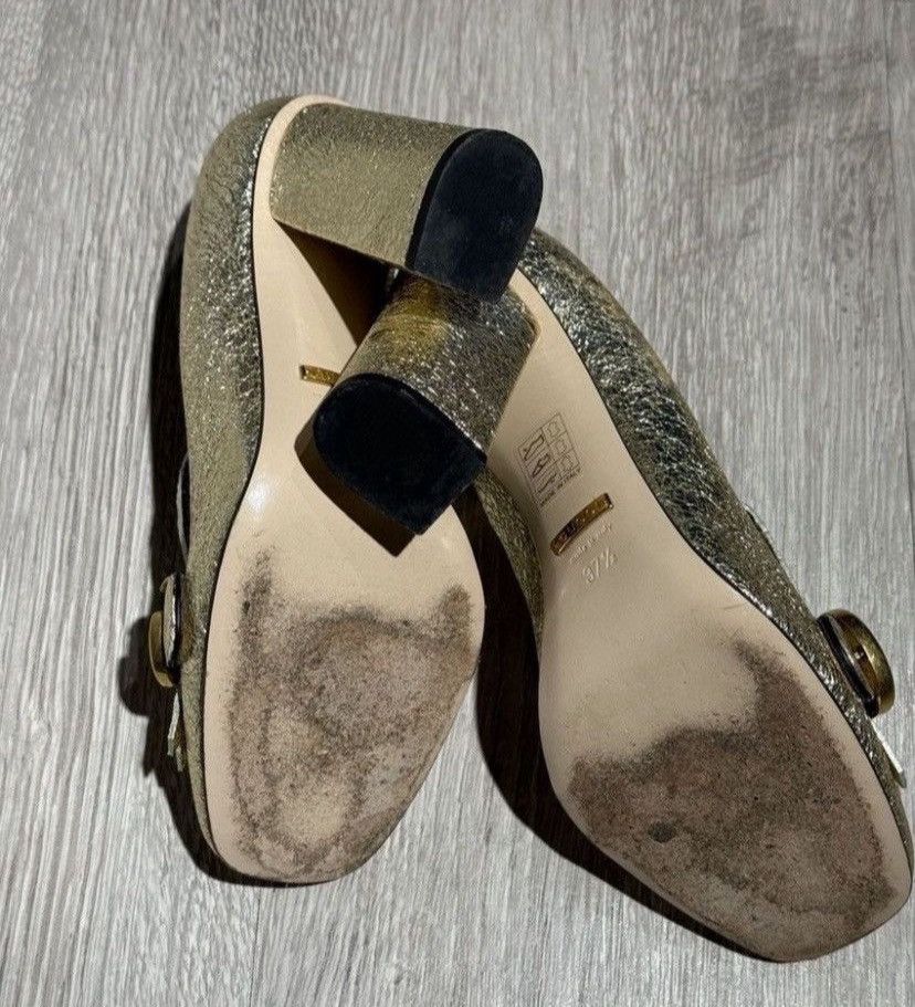 Gucci Gucci Marmont Gold Loafer Pump Size US 7.5 / IT 37.5 - 8 Thumbnail