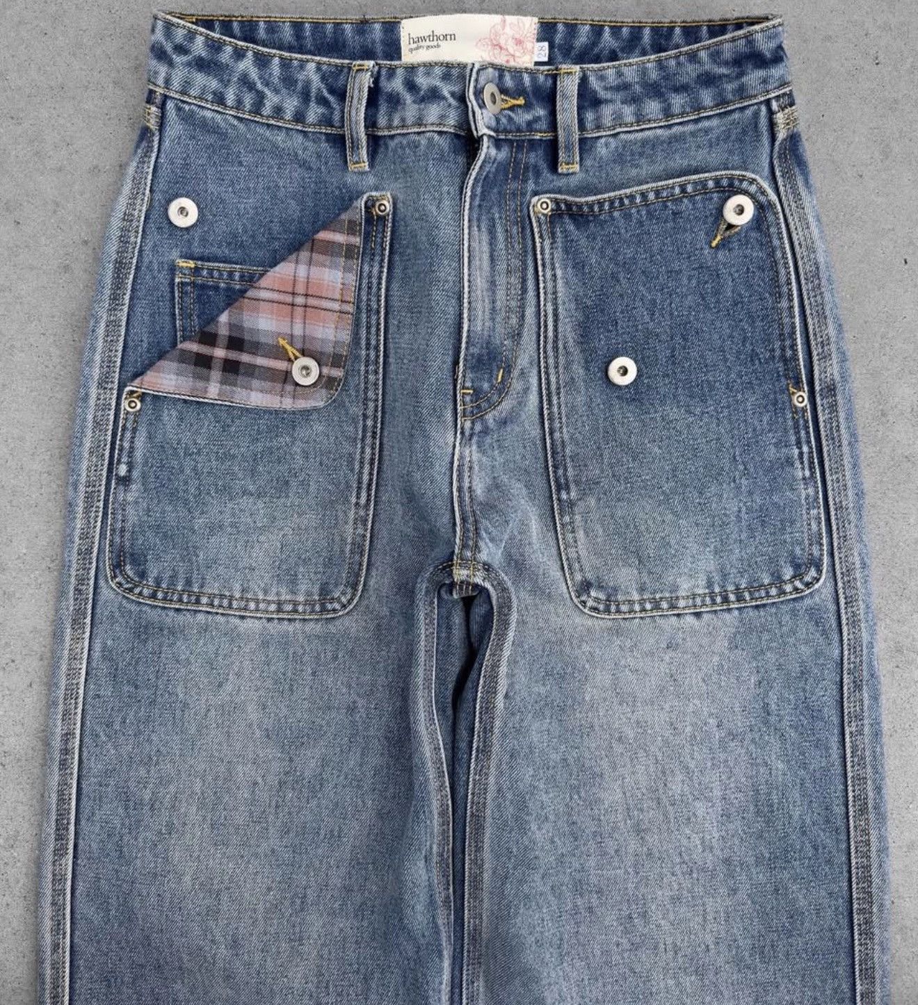 Other Hawthorn Plaid Front Pocket Jeans Size US 36 / EU 52 - 3 Thumbnail