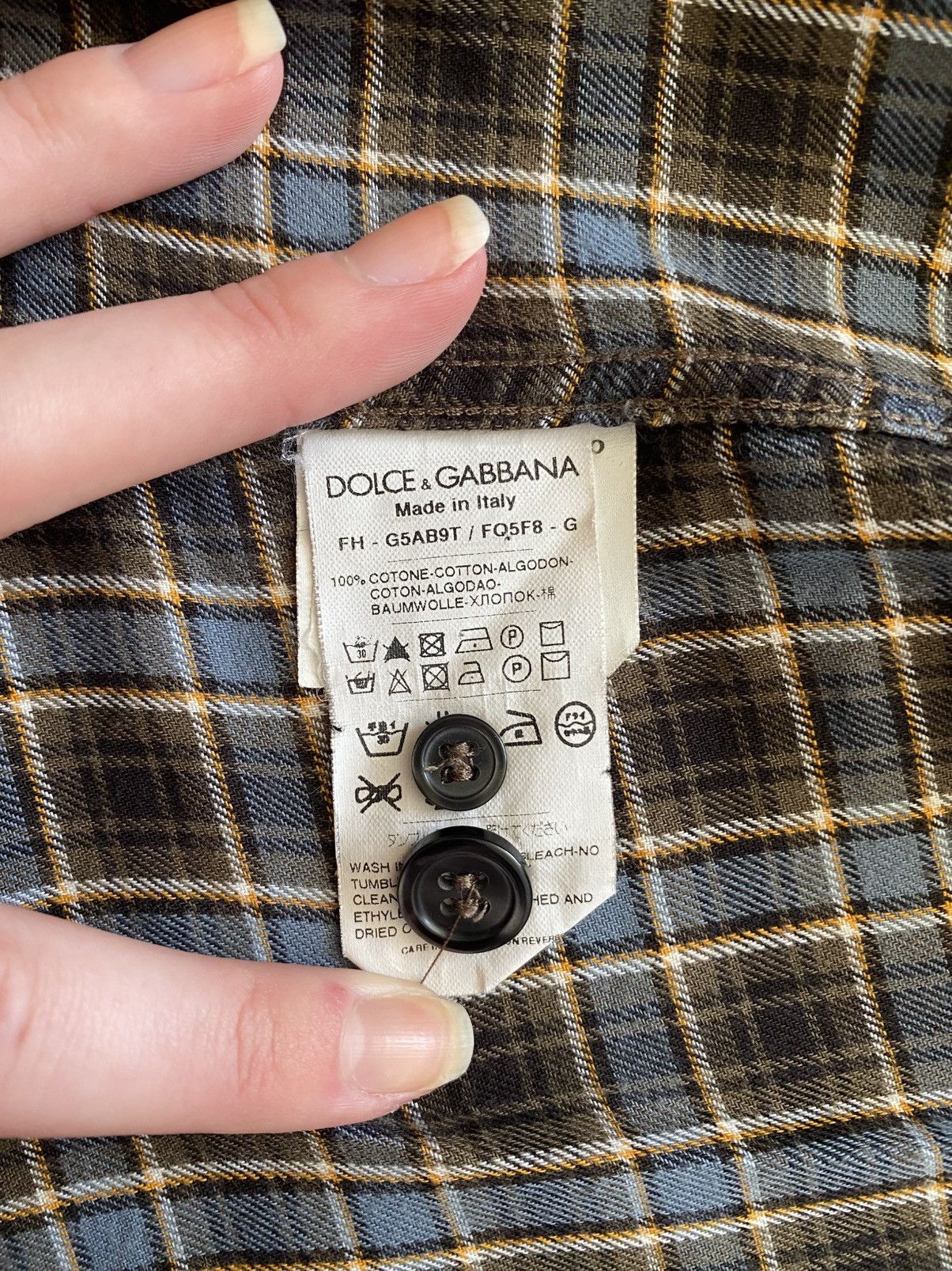 Dolce & Gabbana Dolce & Gabbana Sicilia Plaid Patchwork Button Up Size US XXS / EU 40 - 5 Thumbnail