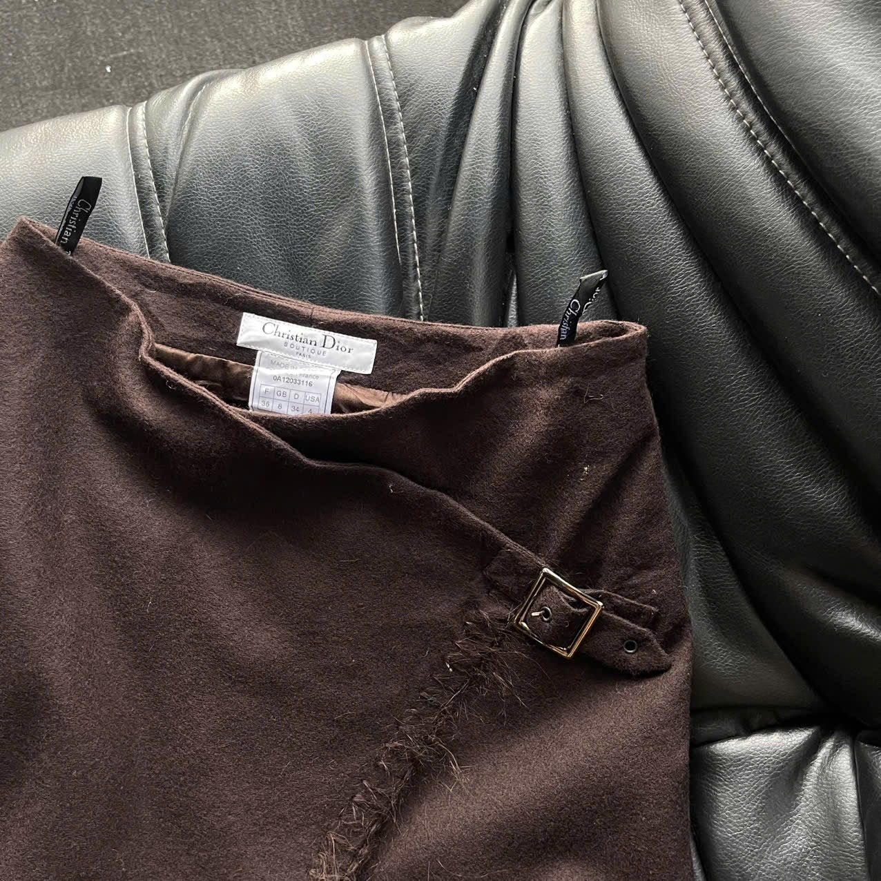 Dior Christian Dior by John Gallino wool wrap skirt Size 26" / US 2 / IT 38 - 6 Thumbnail