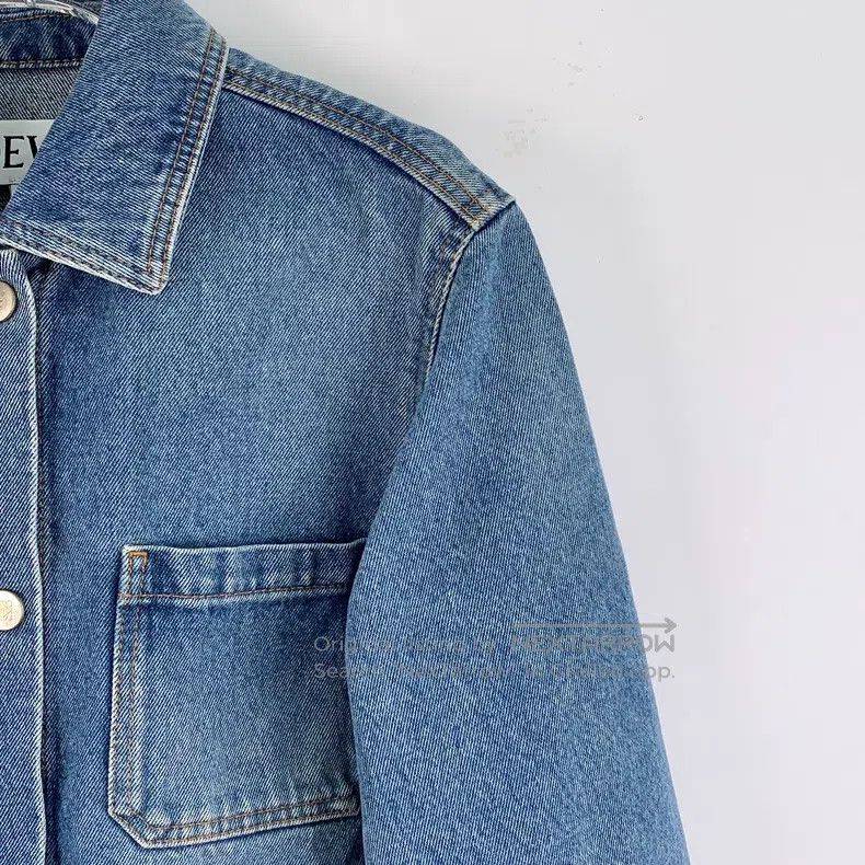 Loewe Loewe Blue Logo Leather Patch Cotton Collar Single Breaste Size XXS / US 00 / IT 34 - 3 Thumbnail
