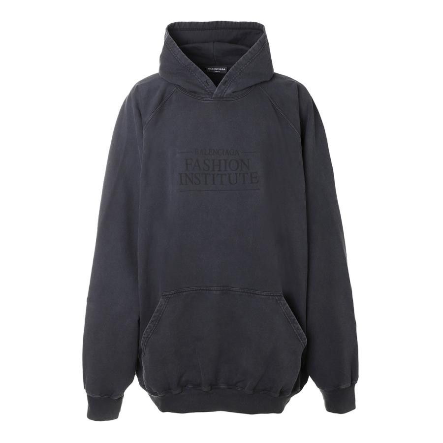 image of Balenciaga O1Mt1Gz0424 Fashion Institute Oversized Hoodie In Navy Blue, Men's (Size XS)