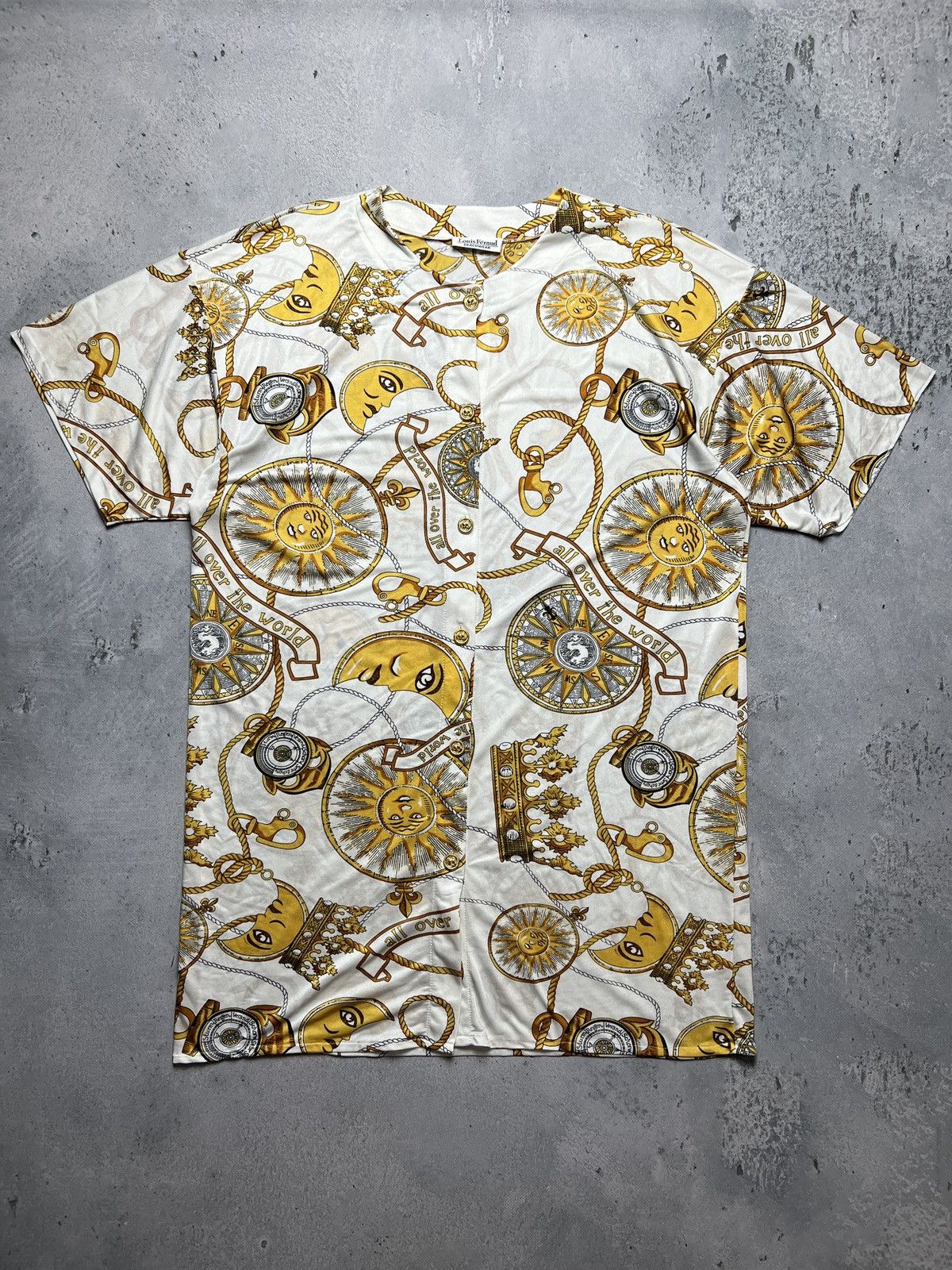 Louis Feraud Louis Feraud Beachwear 70s 80s Tunic All Over The World Rare Size L / US 10 / IT 46 - 1 Thumbnail