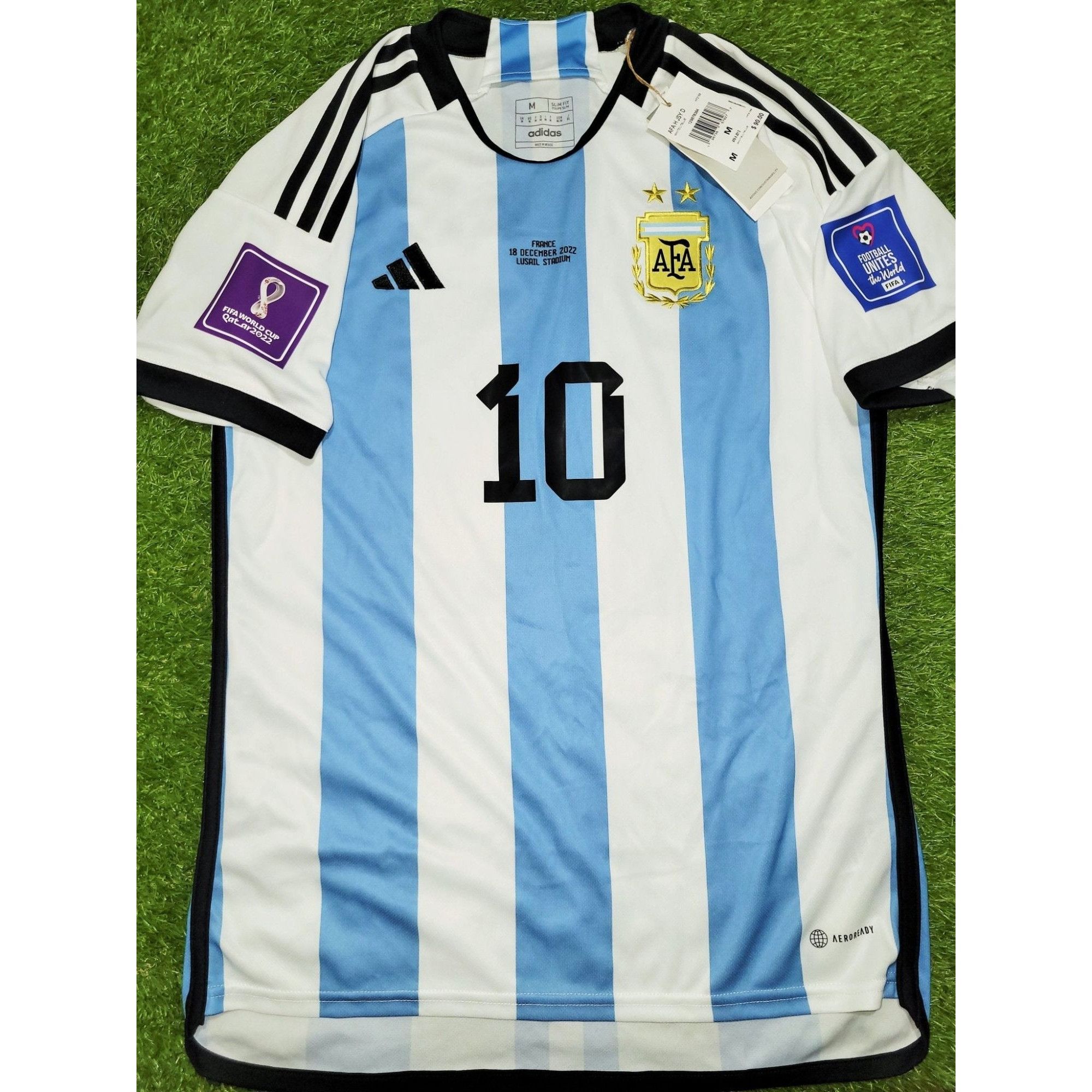 Messi Argentina 2022 WORLD CUP FINAL Soccer Jersey BNWT M