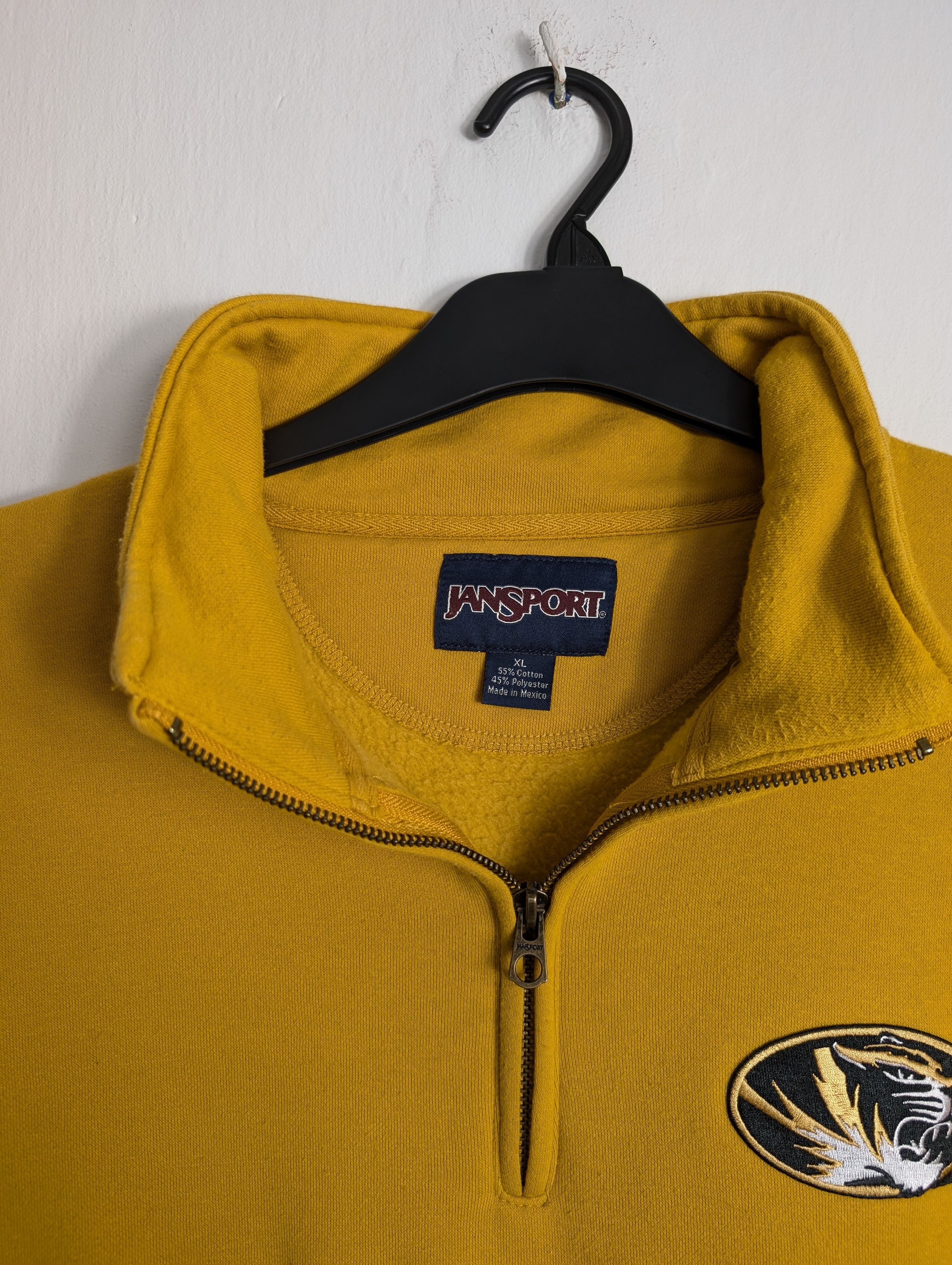 Jansport JanSport Mizzou University Quarter Zip Yellow Baggy Retro Size US XL / EU 56 / 4 - 3 Thumbnail
