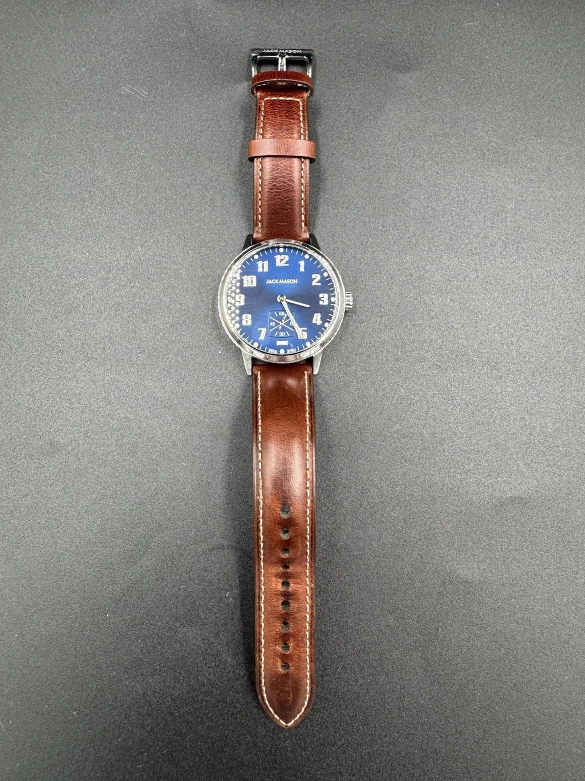 Other Jack Mason Field Sub Second Quartz 38mm Leather Strap - JM-F Size ONE SIZE - 9 Thumbnail