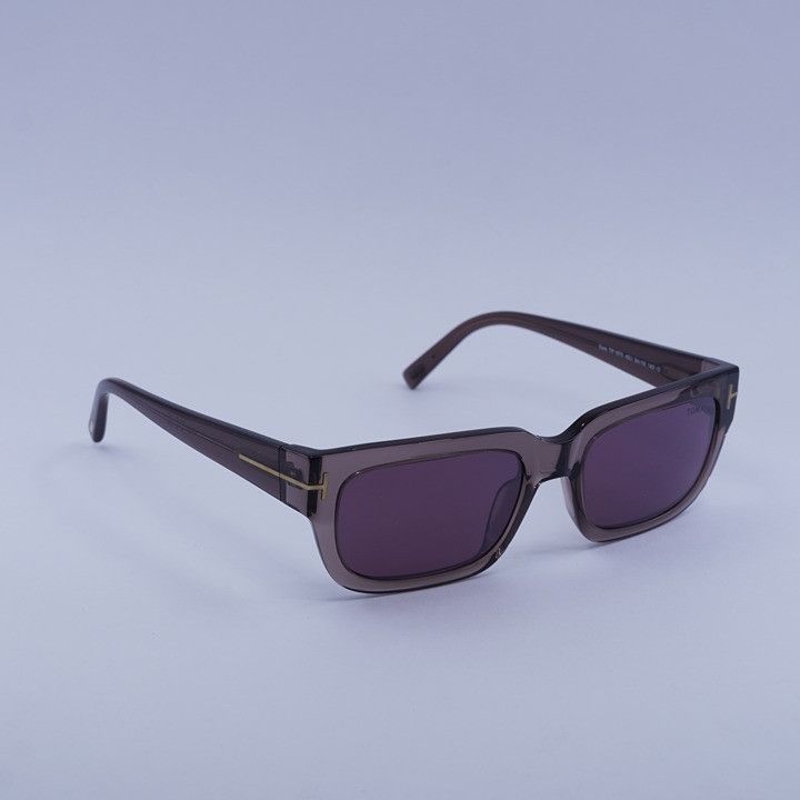 Tom Ford Tom Ford FT1075 45U Ezra Sunglasses Brown Rectangle Frame Size ONE SIZE - 5 Thumbnail