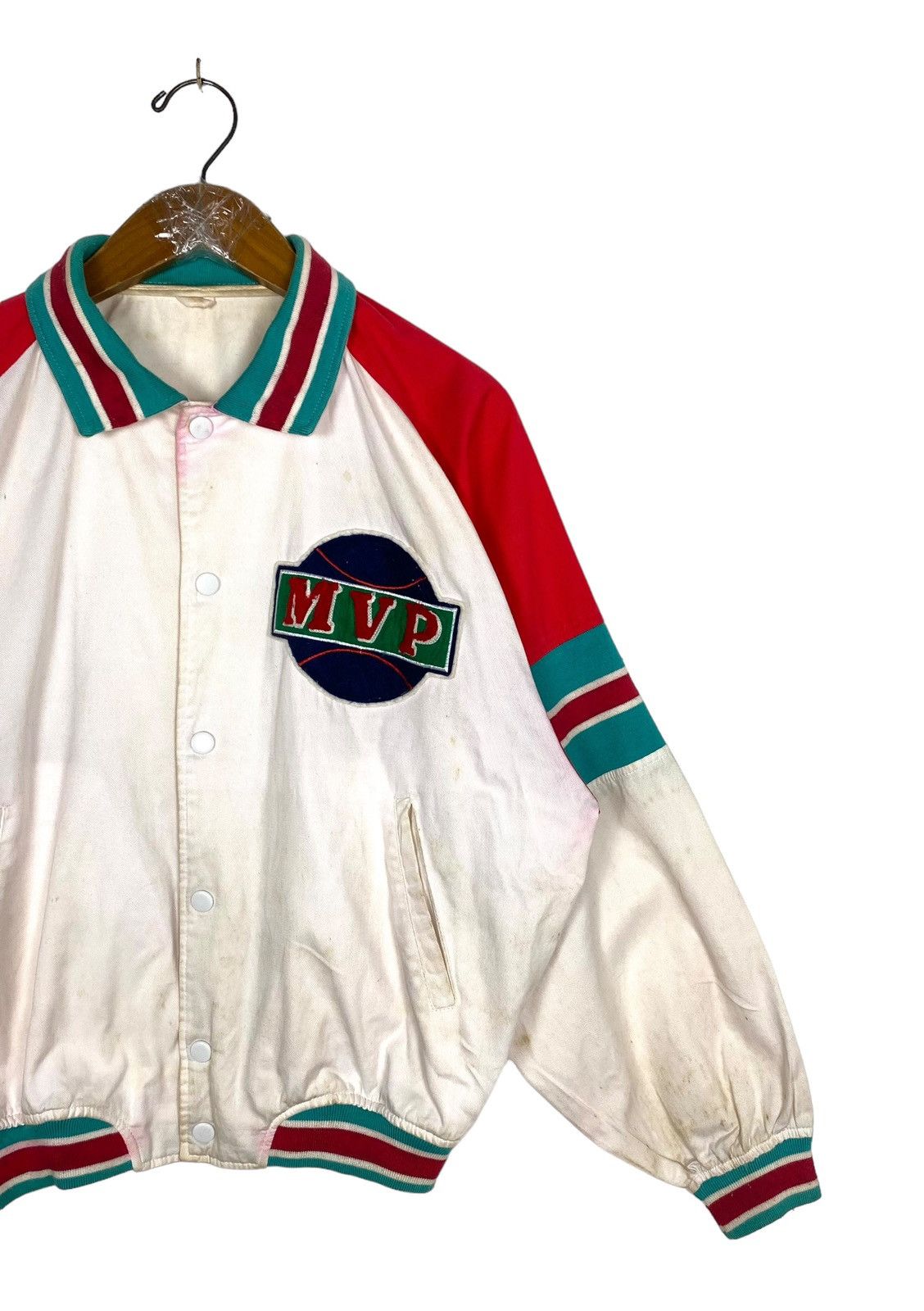 Japanese Brand Rare‼️ Vintage Blooming Town MVP Big Logo Varsity Jacket Size US M / EU 48-50 / 2 - 5 Thumbnail