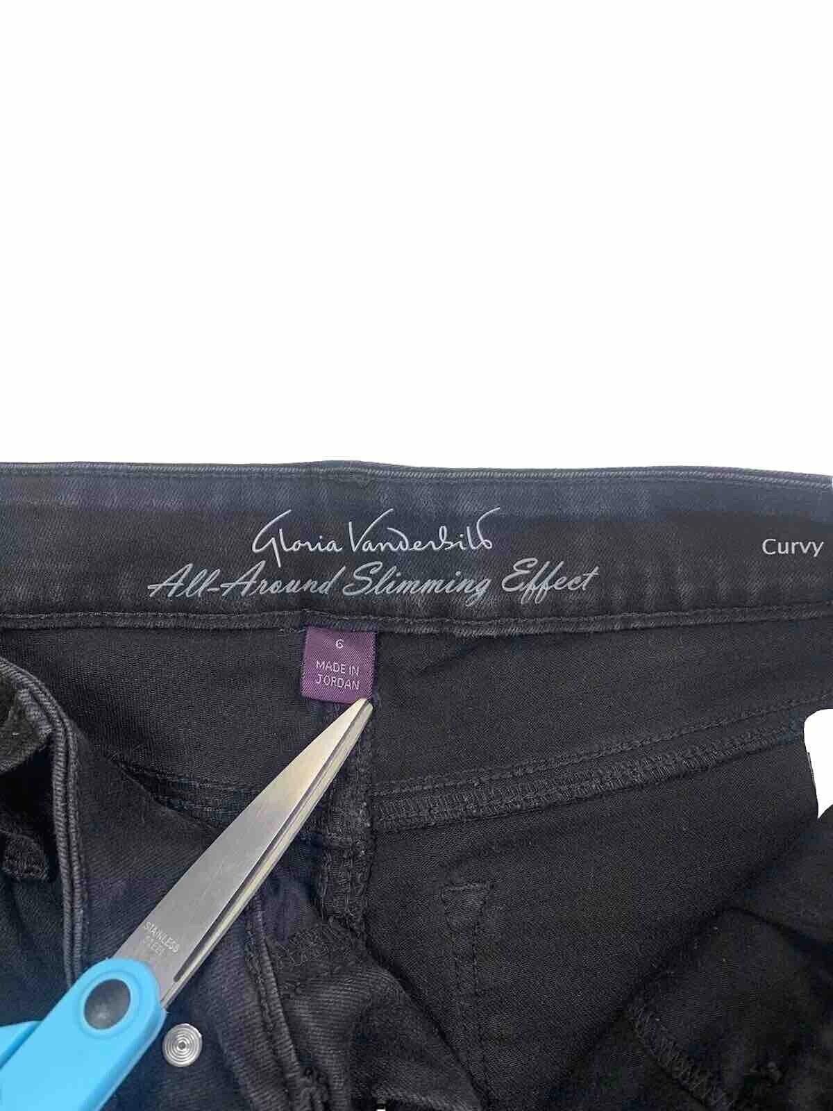 Other Gloria Vanderbilt Jeans Women's Sz 6 Black Curvy Skinny Size 28" / US 6 / IT 42 - 3 Thumbnail