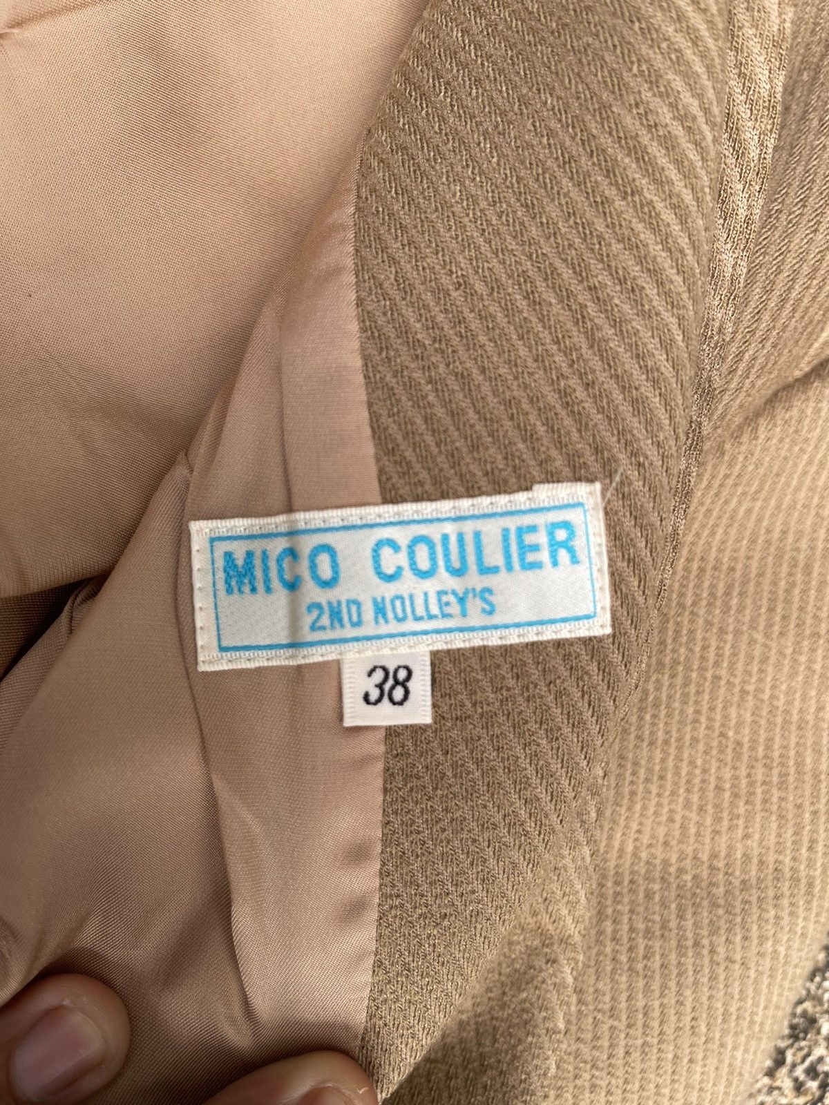 Designer Mico Coulier 2nd Nolley’s Beige Wool Jacket 38 Japan Size S / US 4 / IT 40 - 16 Thumbnail