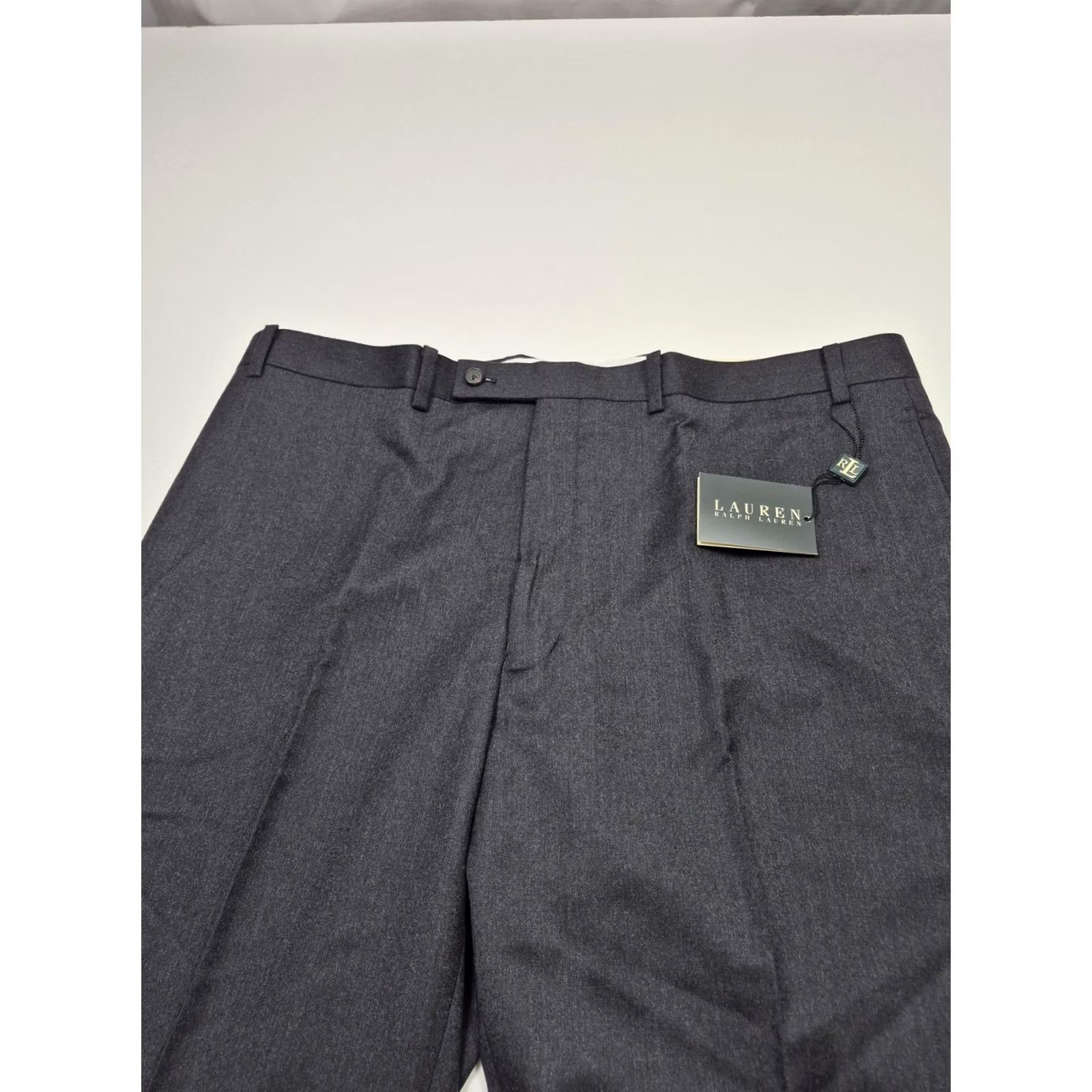 Ralph Lauren VTG Lauren Ralph Lauren Dress Pants Men's 40x34 Gray Wool Flat Front NWT Office Size US 40 / EU 56 - 2 Thumbnail