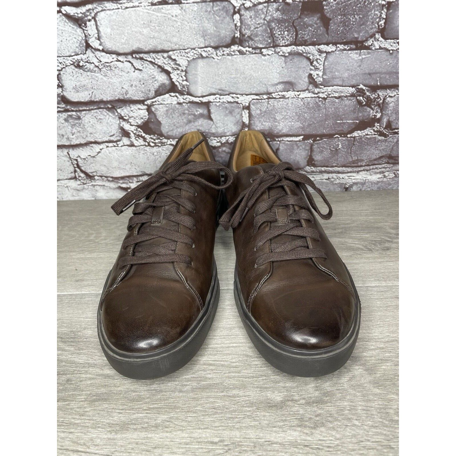 Clarks Clarks Unstructured Brown Leather Lace Up Casual Sneakers Sh Size US 11 / EU 44 - 4 Thumbnail