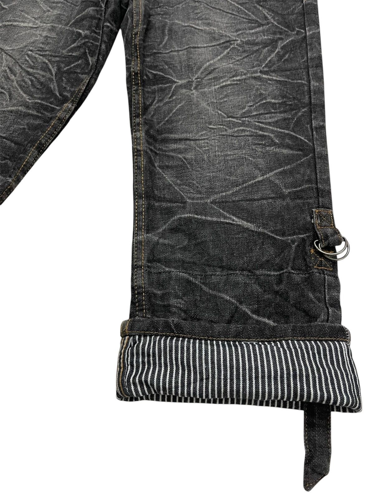 Hysteric Glamour × Vintage Nylaus Double waist Clawmark Trim Twist Leg Jeans Size US 30 / EU 46 - 6 Thumbnail