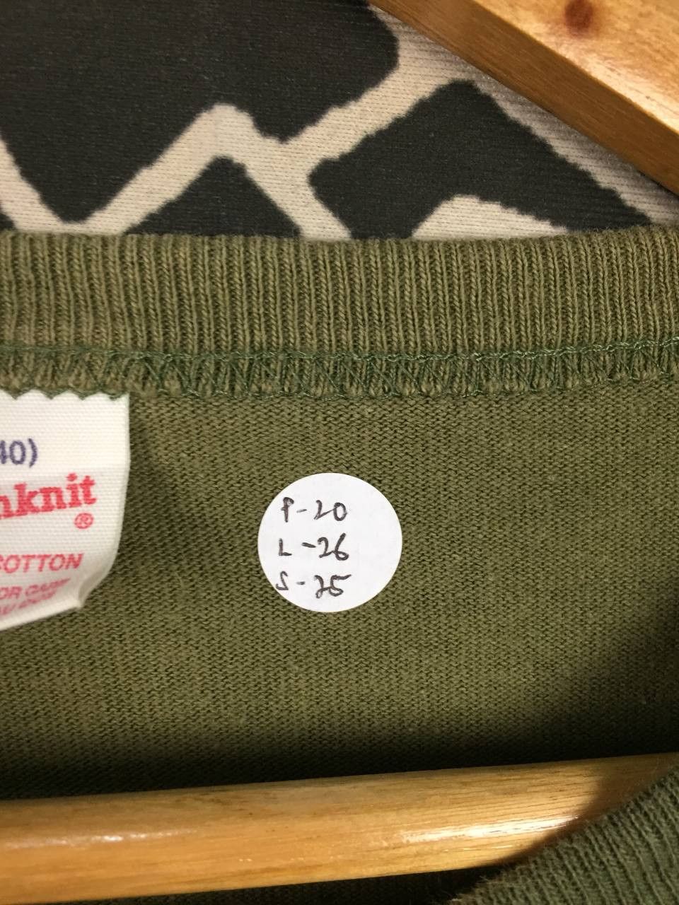 Vintage Vtg Healthknit Olive Green Workwear Style Long Sleeve Tee Size US M / EU 48-50 / 2 - 17 Thumbnail