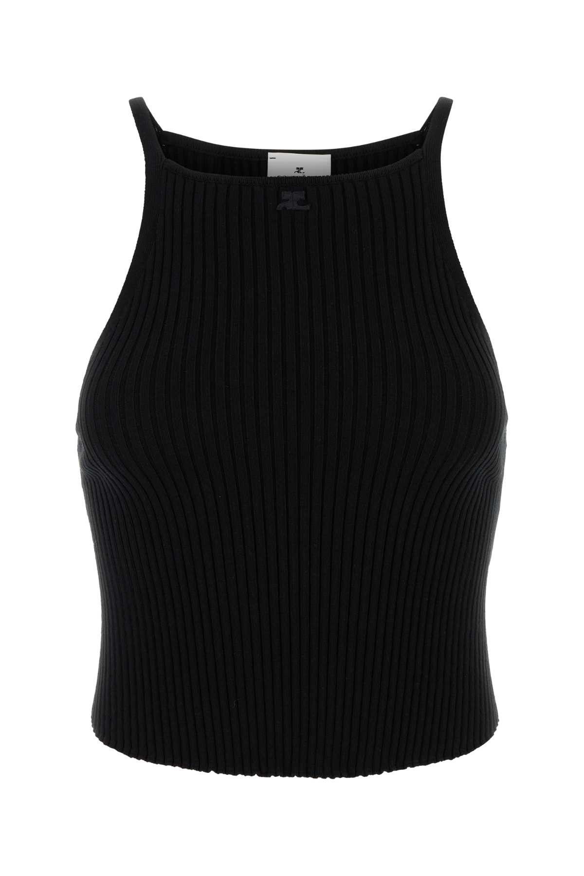 Courreges Black Viscose Blend Tank Top Size M / US 6-8 / IT 42-44 - 1 Thumbnail