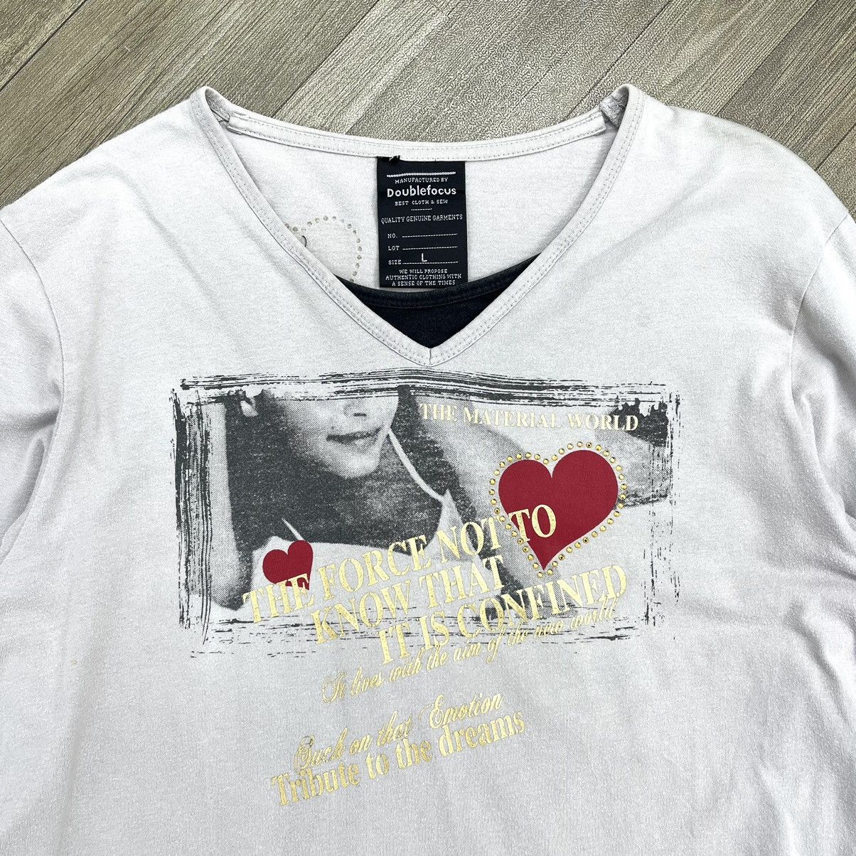 If Six Was Nine × Japanese Brand × Le Grande Bleu (L.G.B.) Doublefocus Double Layer Poem Gothic Grunge Skull Punk LS Size US L / EU 52-54 / 3 - 2 Thumbnail