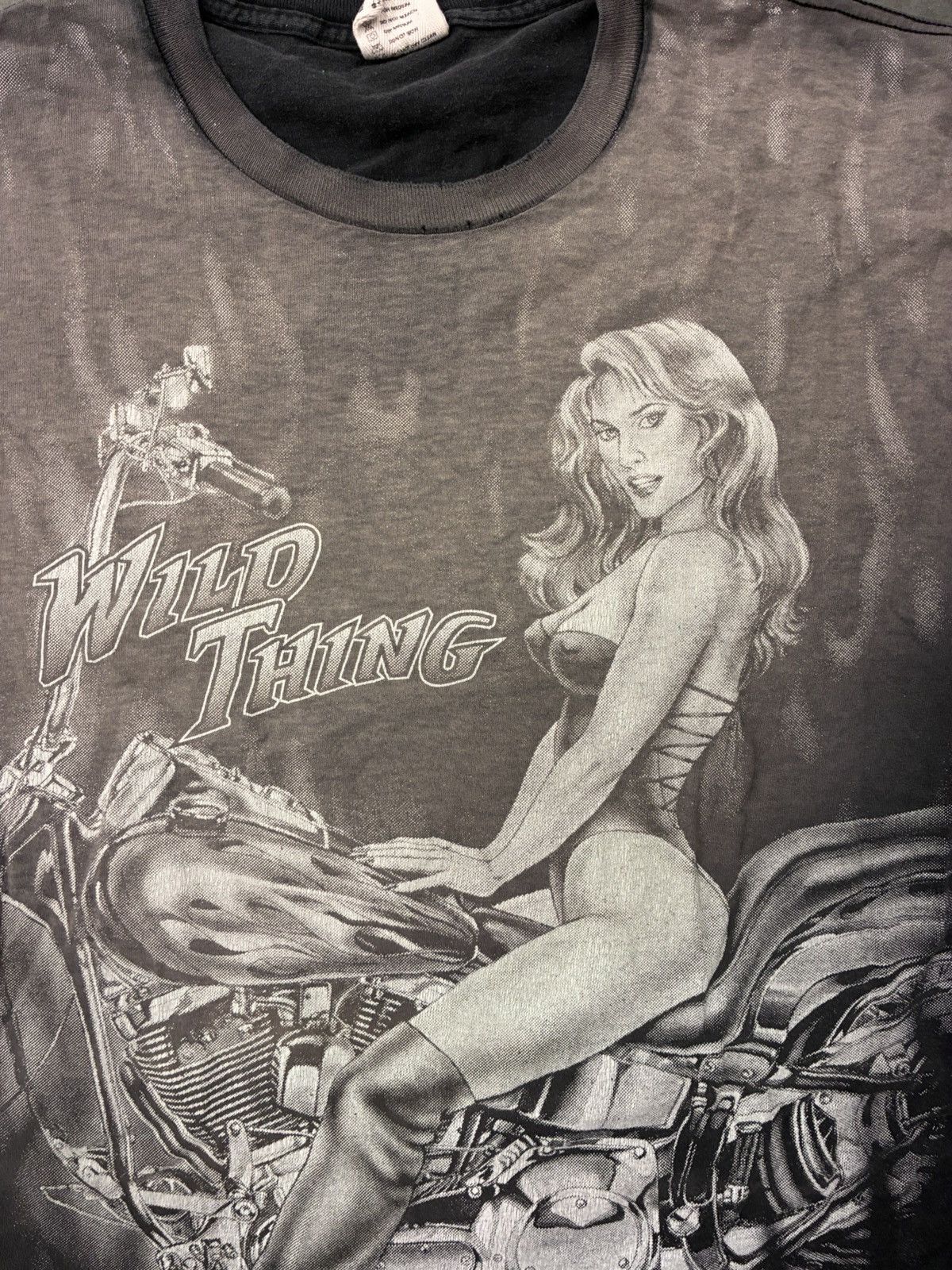 Other Vintage biker girl shirt 90s Size US XL / EU 56 / 4 - 2 Thumbnail