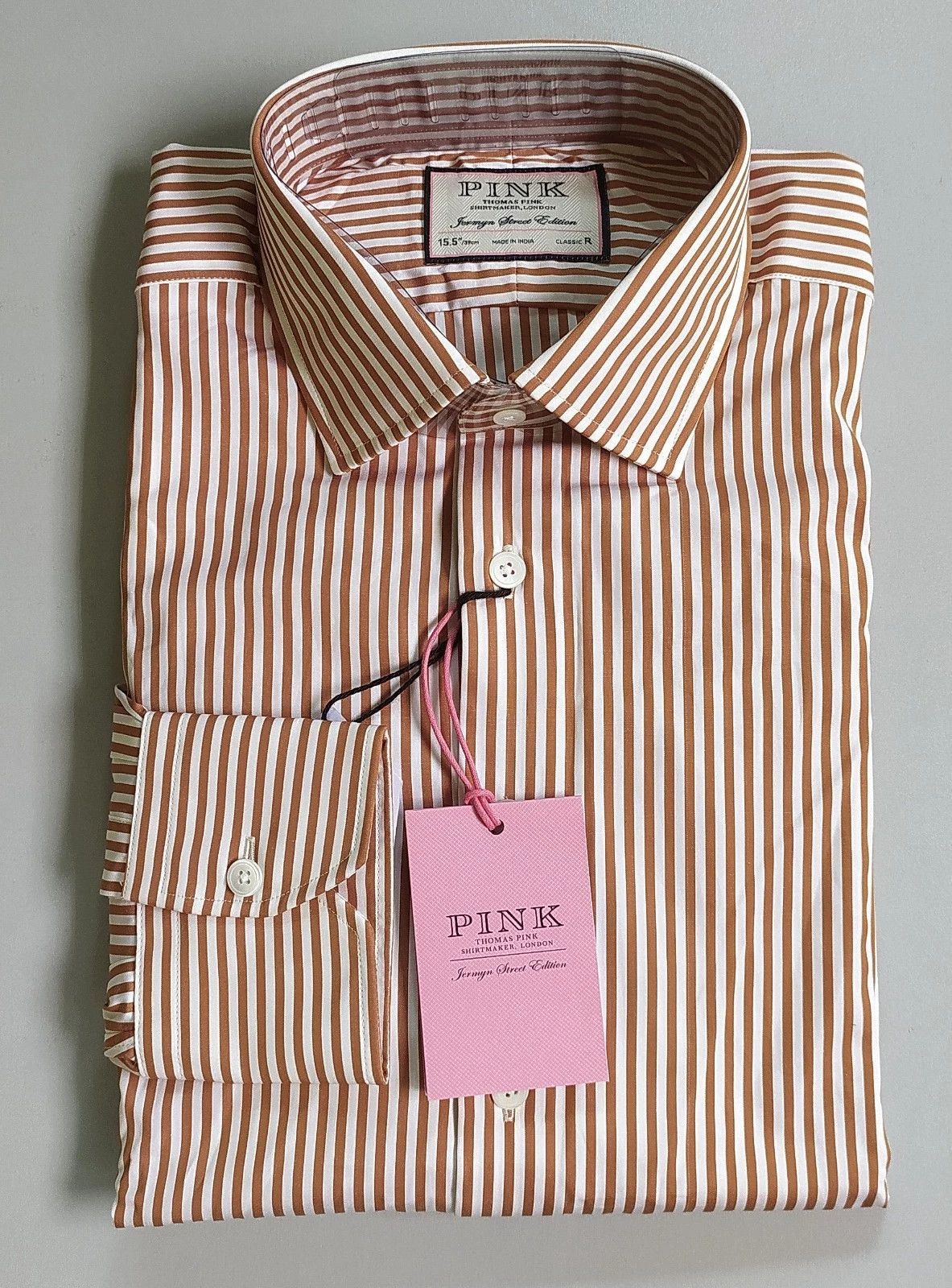 Thomas Pink Thomas Pink ClassicFit Bengal Stripe Formal Shirt T0055 Size US S / EU 44-46 / 1 - 1 Thumbnail