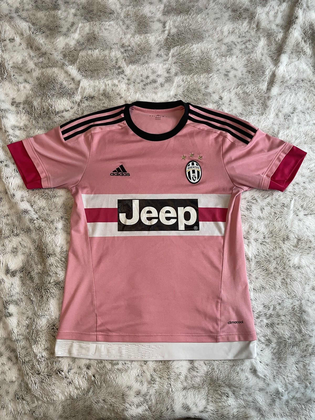 image of Adidas Juventus F.c Away Jersey Climacool '15/'16 in Pink, Men's (Size Small)