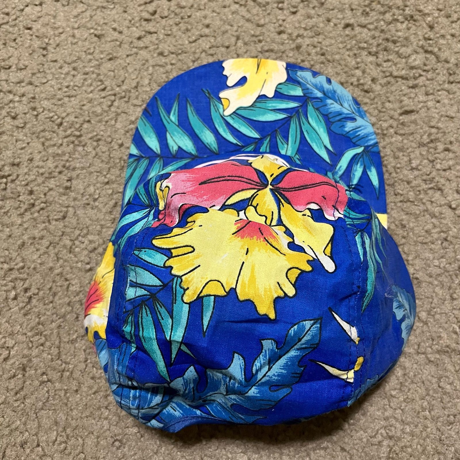 Pepsi Vintage Pepsi-Cola Blue Tropical Hibiscus 5 Panel Hat Size ONE SIZE - 2 Thumbnail