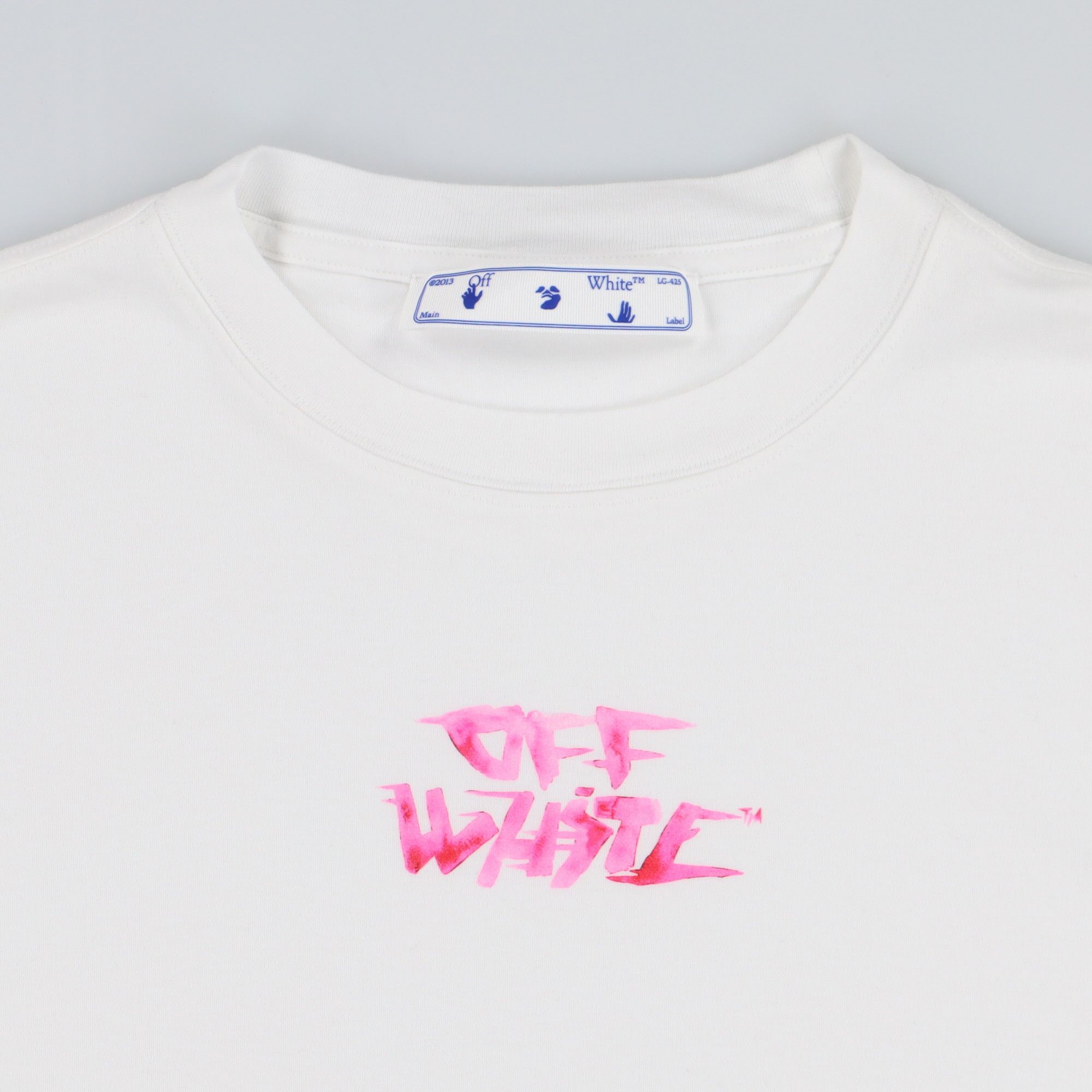 Off-White White And Pink Watercolour Logo T-shirt Size US XXS / EU 40 - 5 Thumbnail