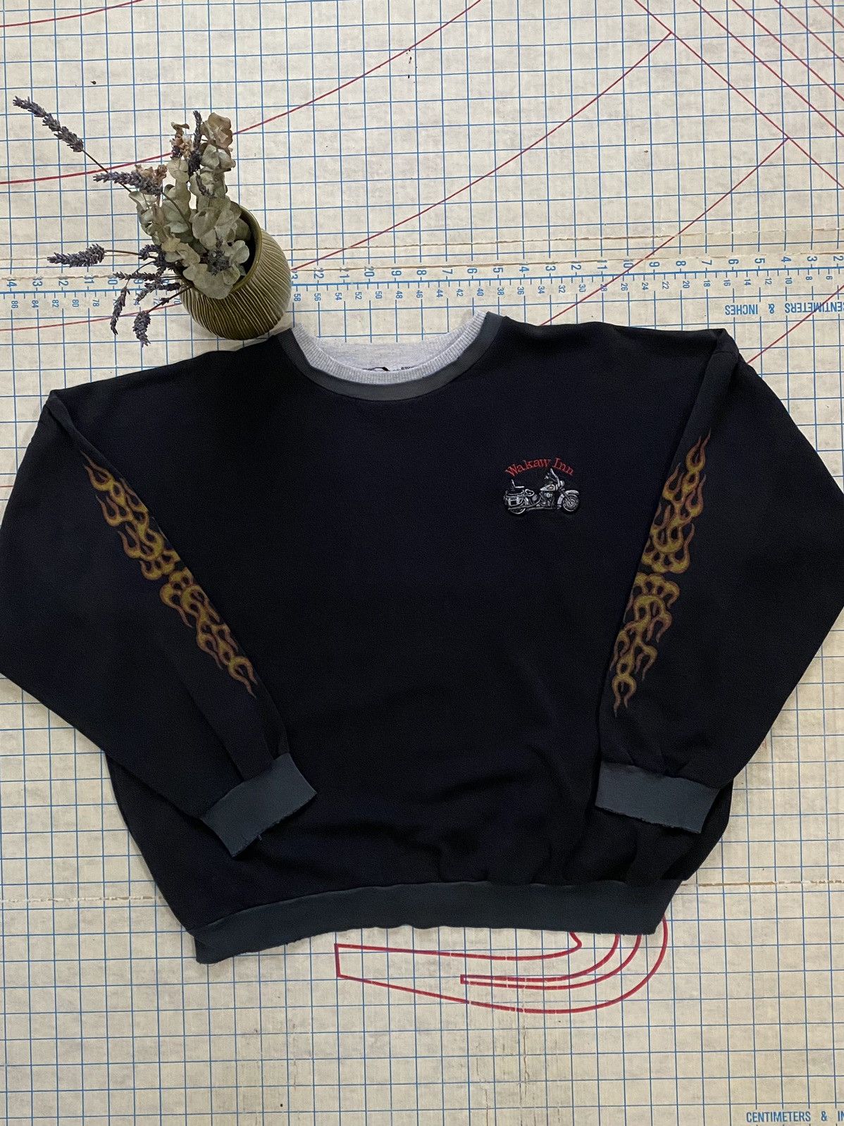 Harley Davidson × Vintage Vintage Wakaw Inn Motorcycle Crewneck Faded Black Harley Size US M / EU 48-50 / 2 - 1 Thumbnail