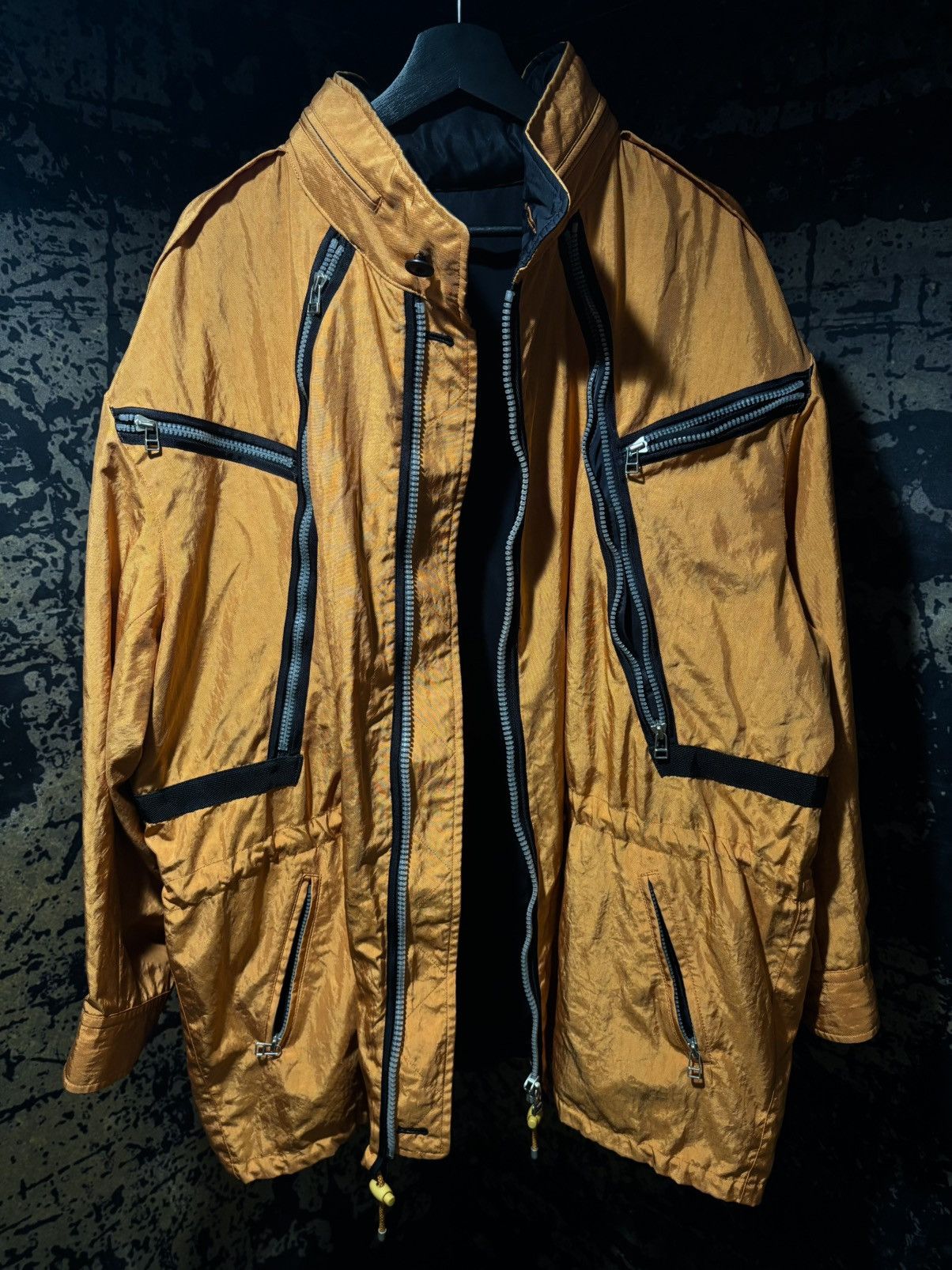 Issey Miyake × Vintage Issey Miyake SS 1993 Orange Reversible Cargo Zipper Parka Size US L / EU 52-54 / 3 - 1 Thumbnail