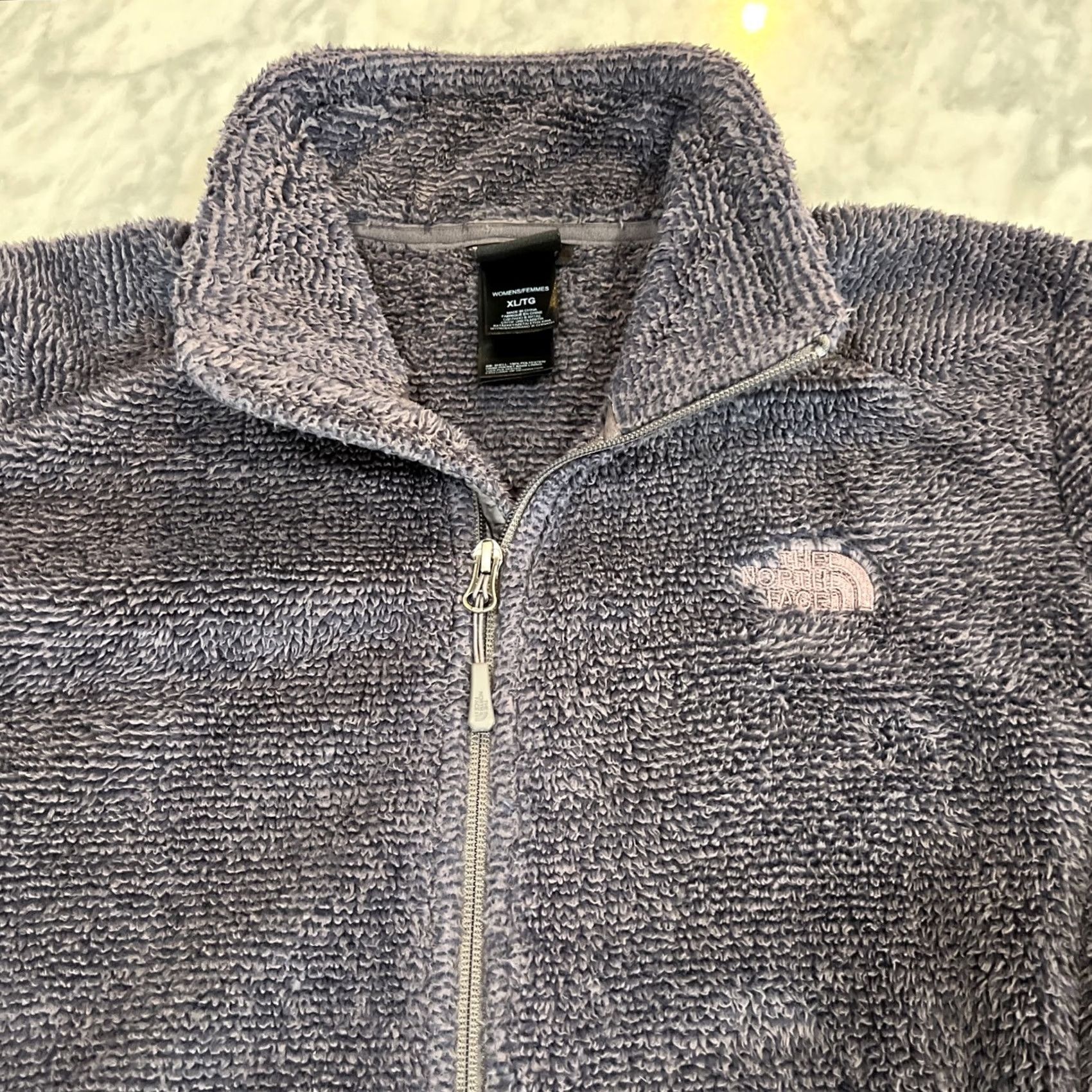 The North Face The North Face Full Zip Fleece Jacket Women XL Gray Deep Pile Thick Heavy Regular Fit Spring Fall Classic Outdoor Logo Zipper Size XL / US 12-14 / IT 48-50 - 2 Thumbnail