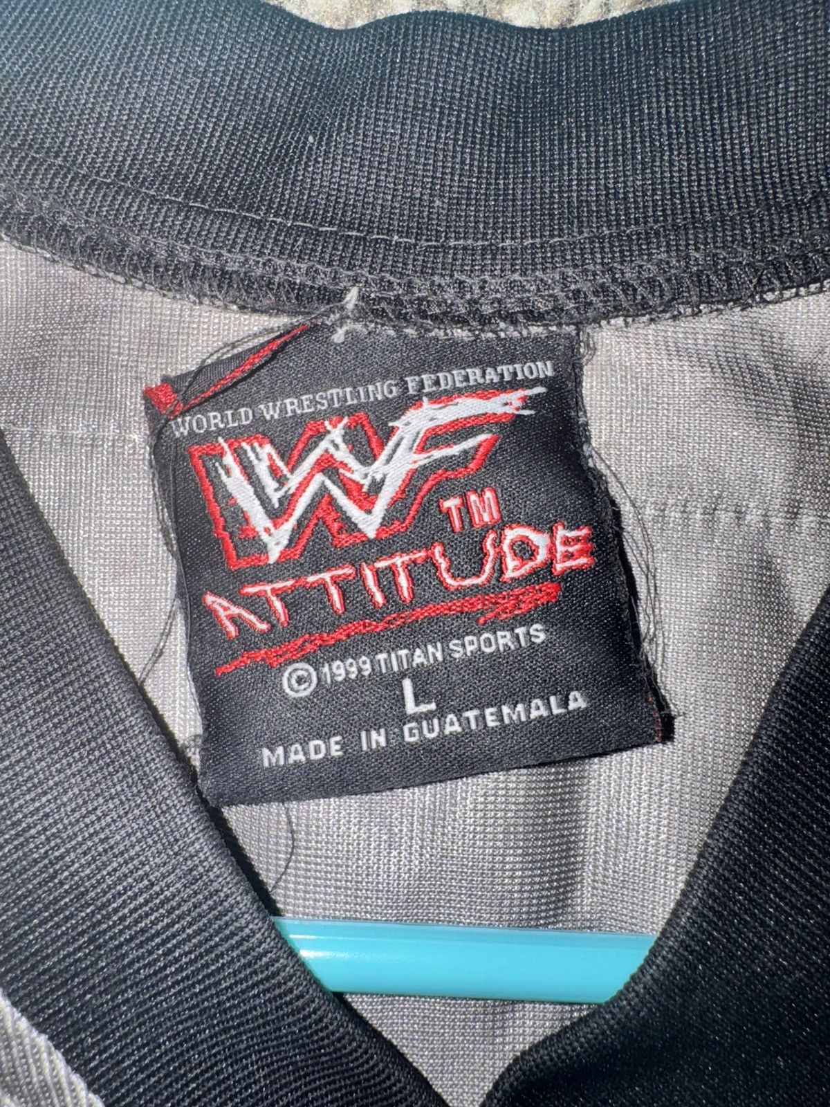 WWF RARE Vintage 1999 The Rock Smackdown Jersey WWF WWE Size US M / EU 48-50 / 2 - 5 Thumbnail