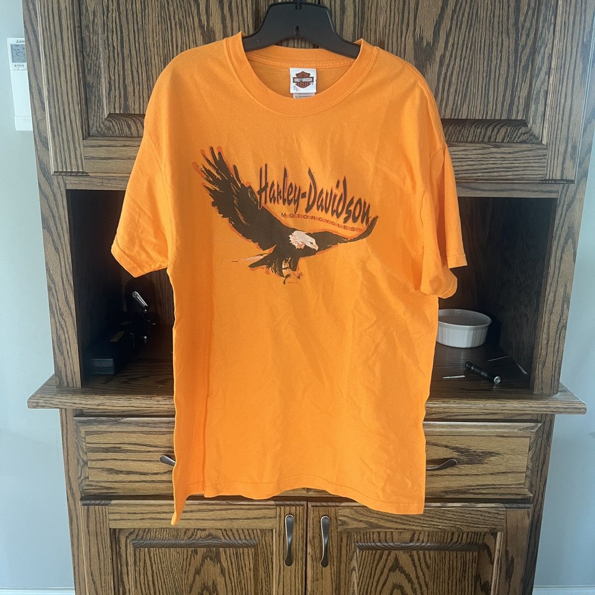 Harley Davidson 2006 Orange Eagle West Virginia T Shirt size large Size US L / EU 52-54 / 3 - 1 Thumbnail