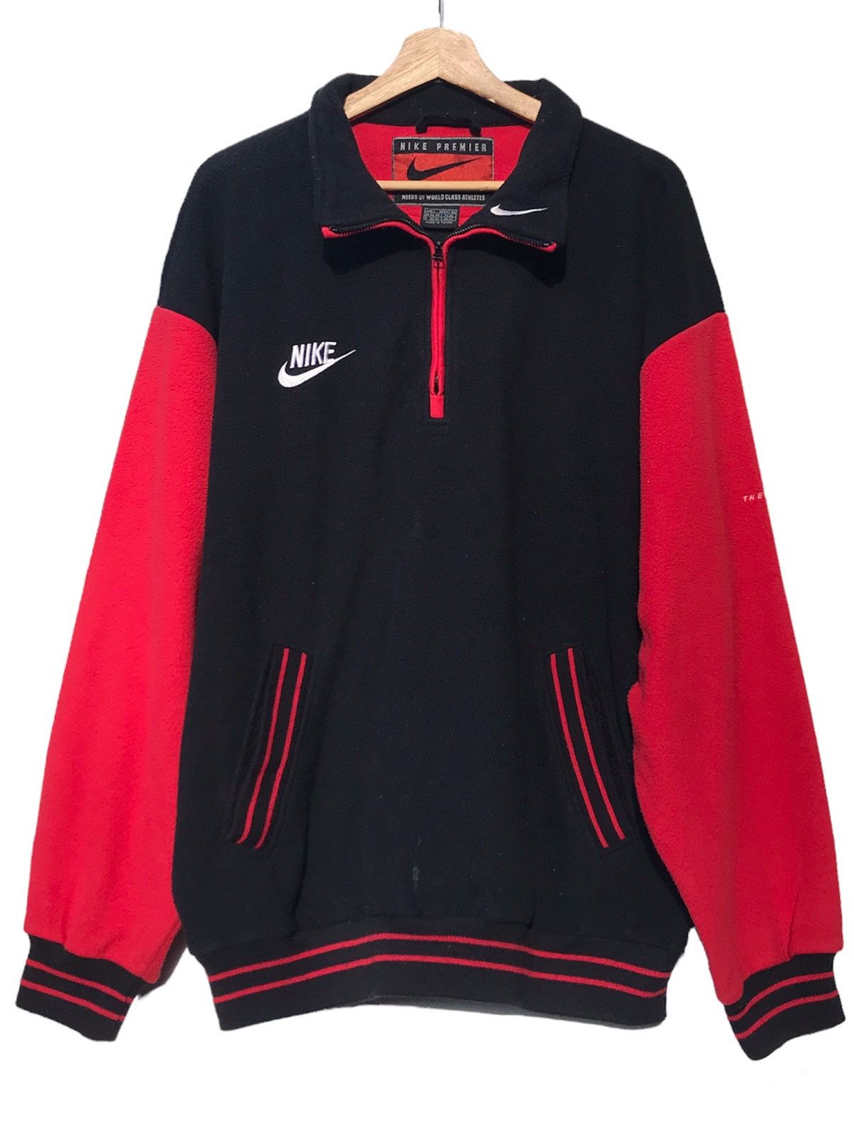 Nike Vintage 90’s Nike Premier Big Swoosh Quarter Zip Fleece Size US L / EU 52-54 / 3 - 2 Thumbnail
