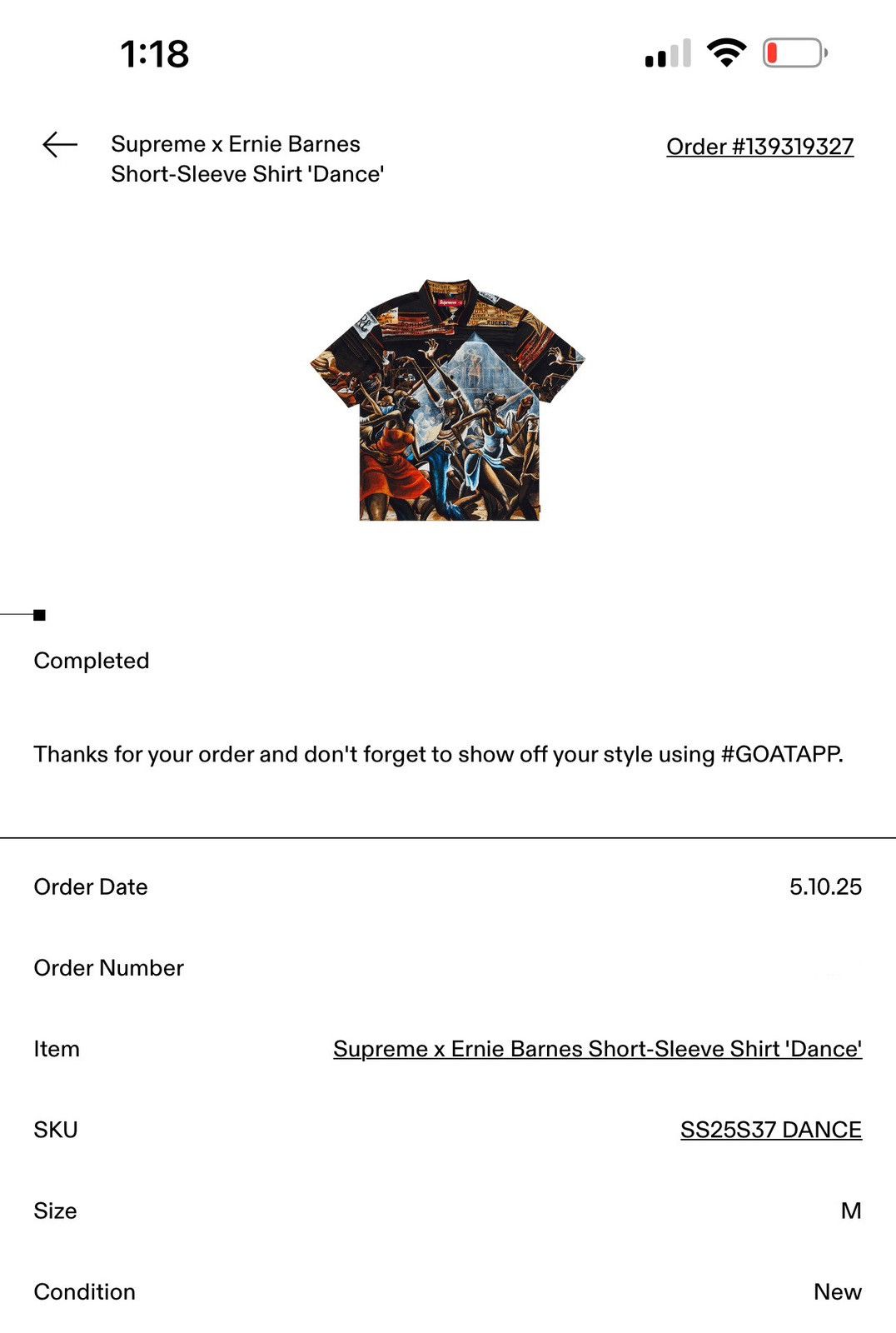Supreme Supreme x Ernie Barnes Short-Sleeve Shirt 'Dance' Size US M / EU 48-50 / 2 - 5 Thumbnail